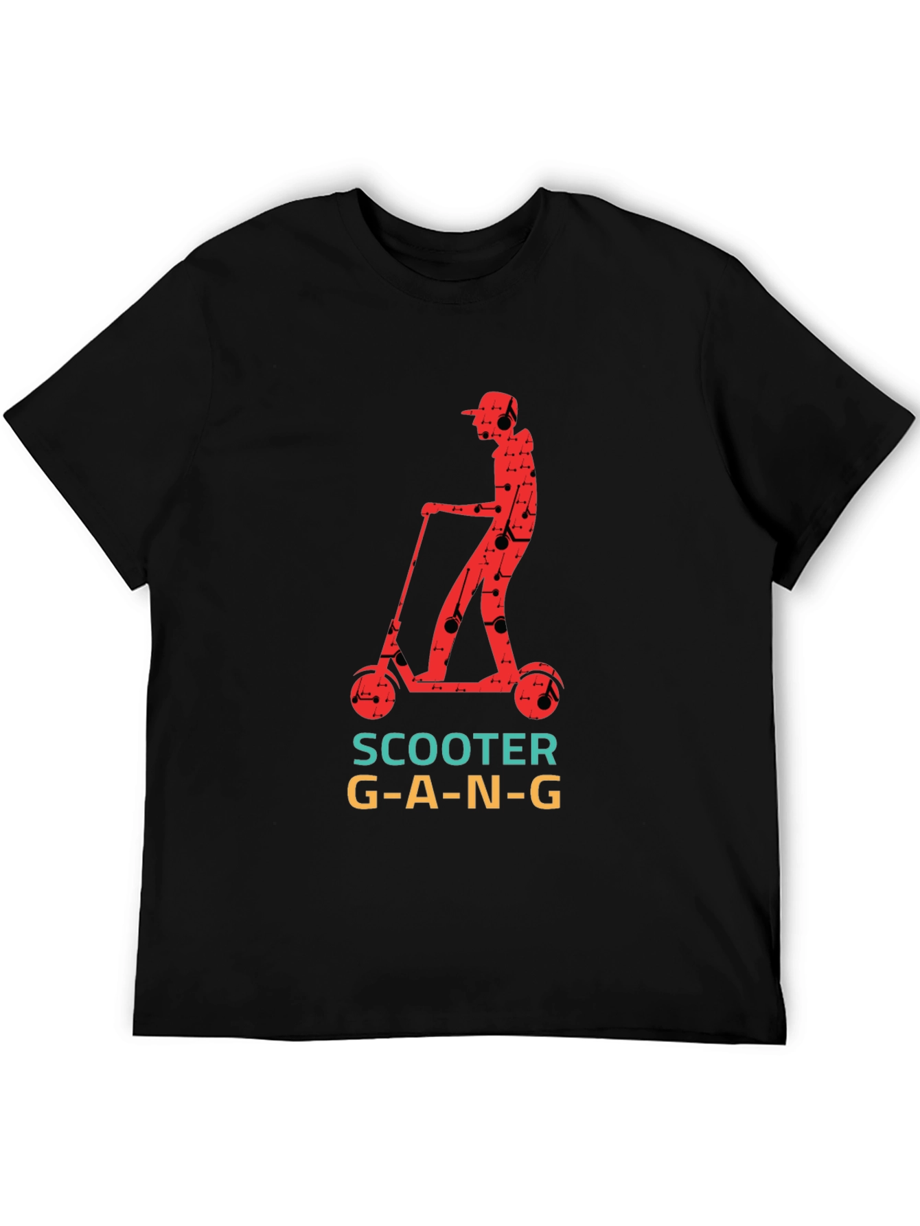 Black Scooter Gang T-Shirt - Cool Graphic Tee view 5