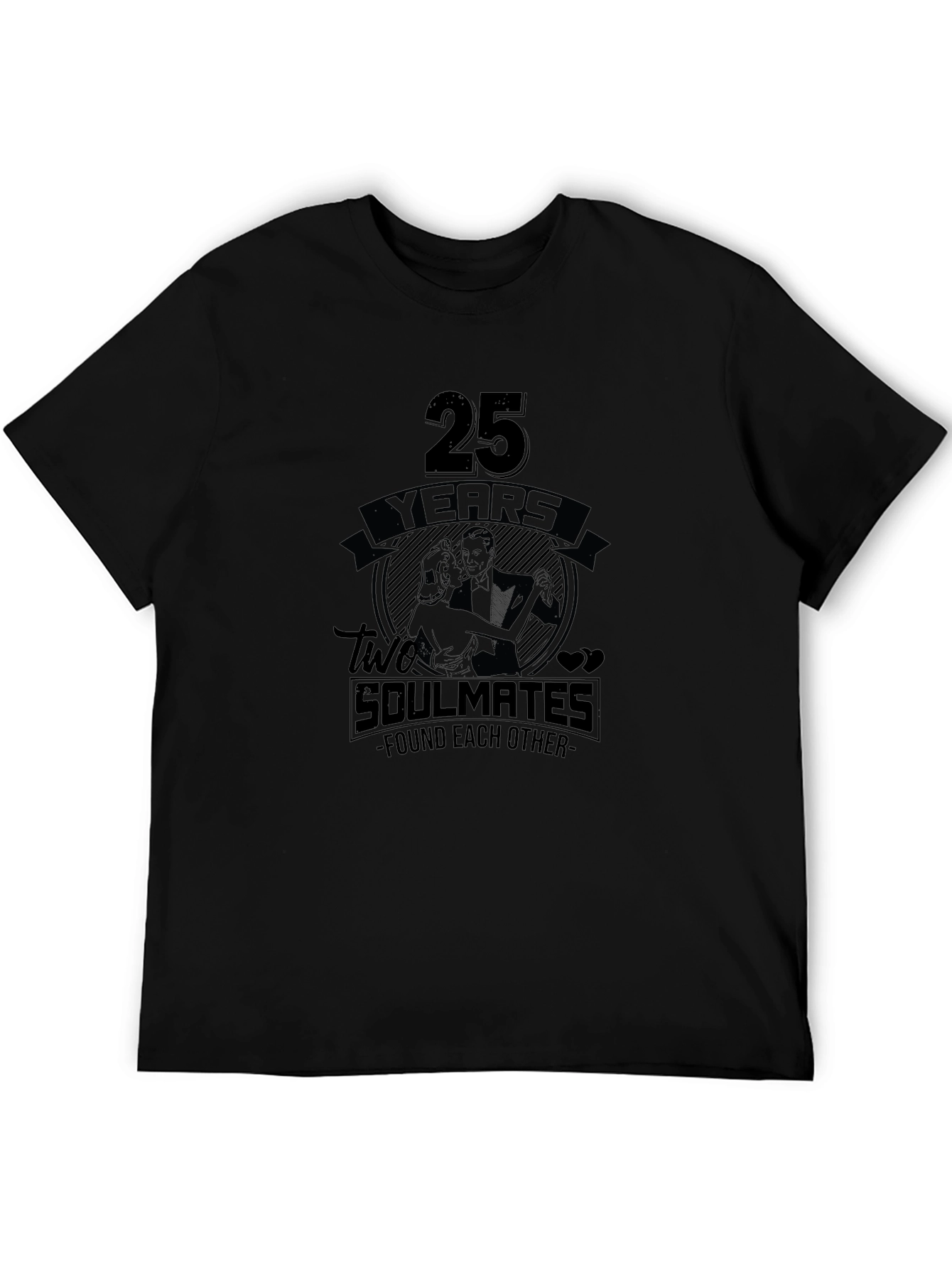 Black 25th Anniversary Soulmates T-Shirt view 5