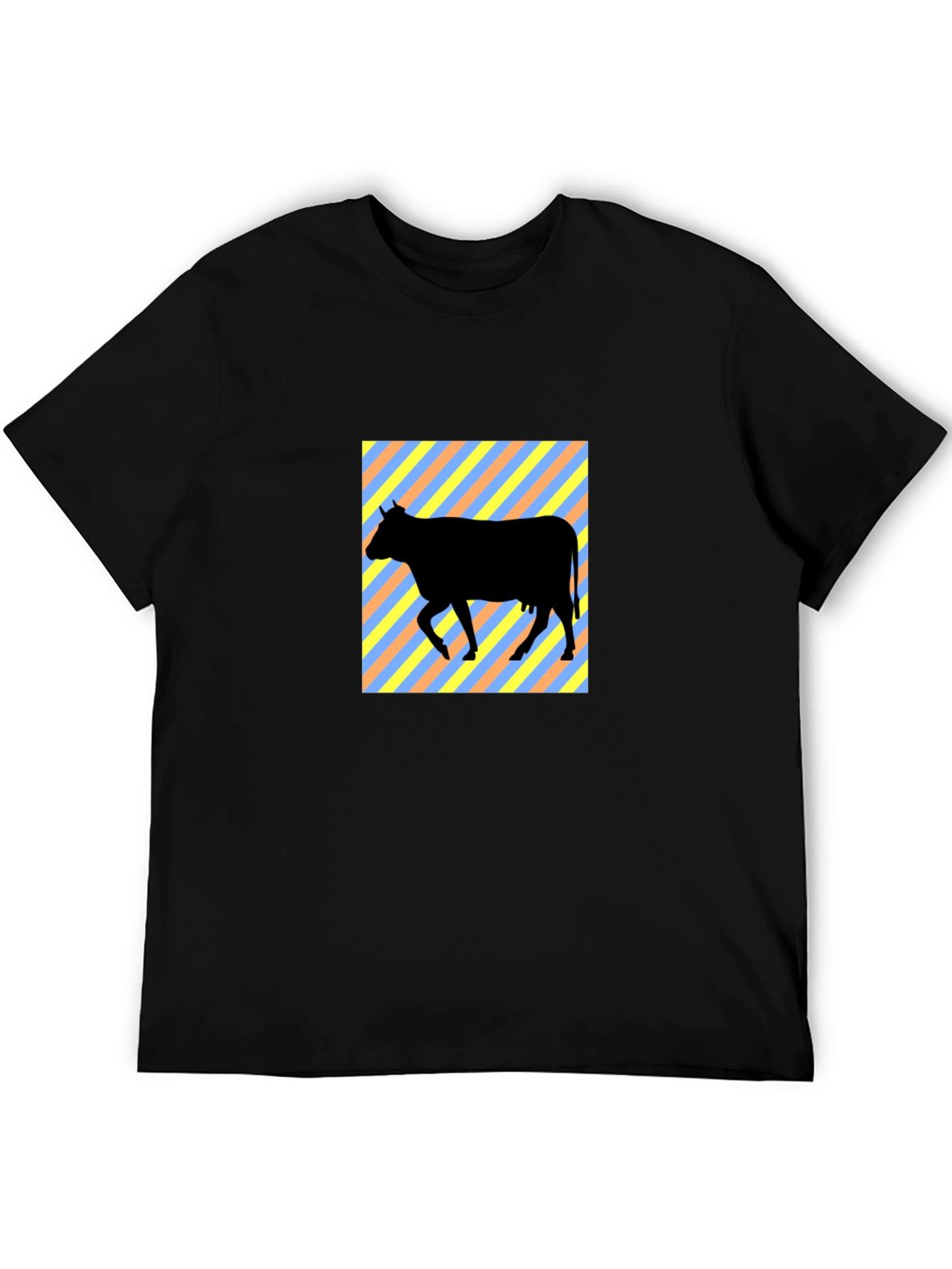 Black Cow Silhouette Graphic Tee - Black view 5