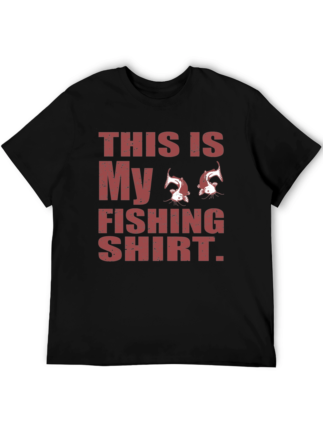 Black Funny Fishing Shirt - Men's Novelty Graphic Tee view 5