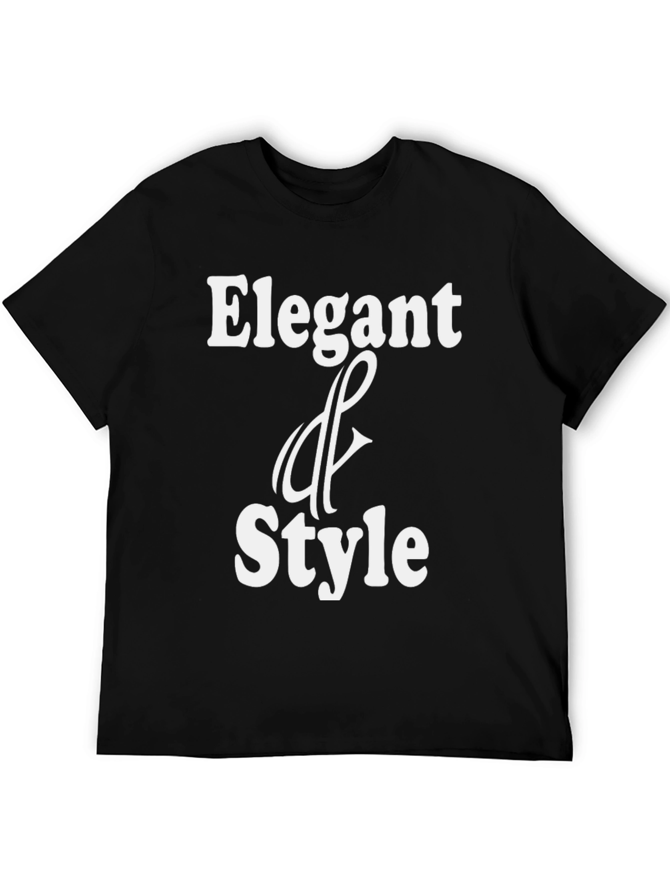 Black Elegant Style Black T-Shirt view 5