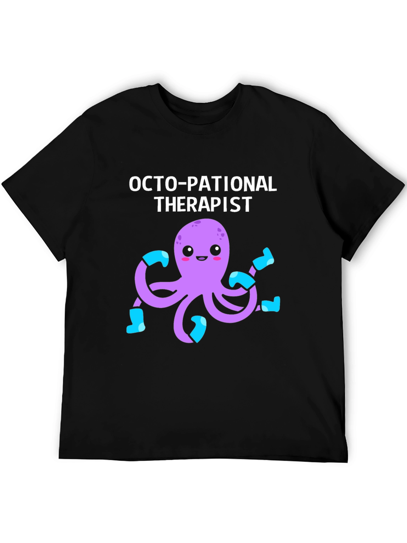 Black Octo-pational Therapist Graphic T-Shirt view 5