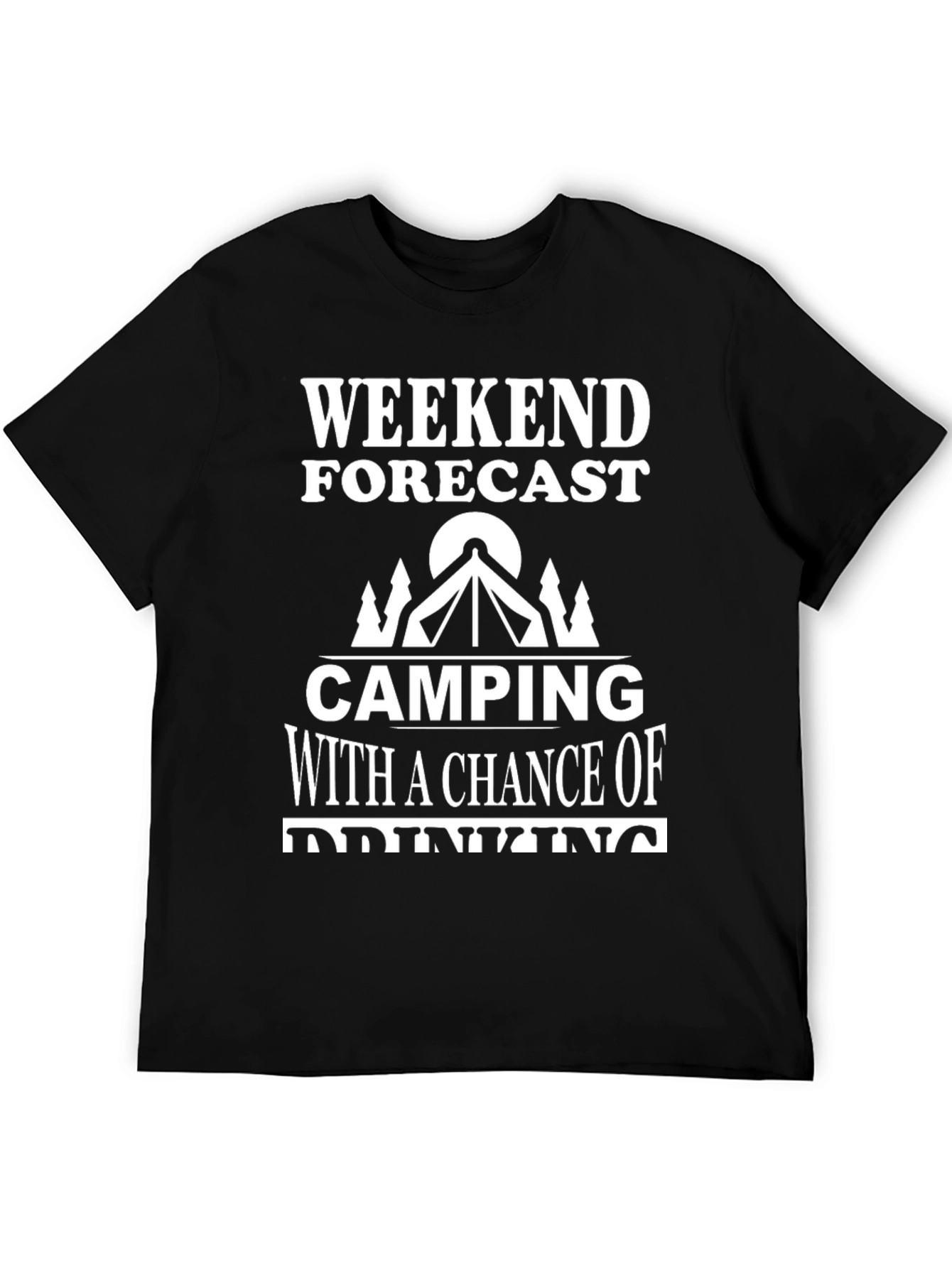 Black Camping & Drinking T-Shirt - Weekend Forecast view 5