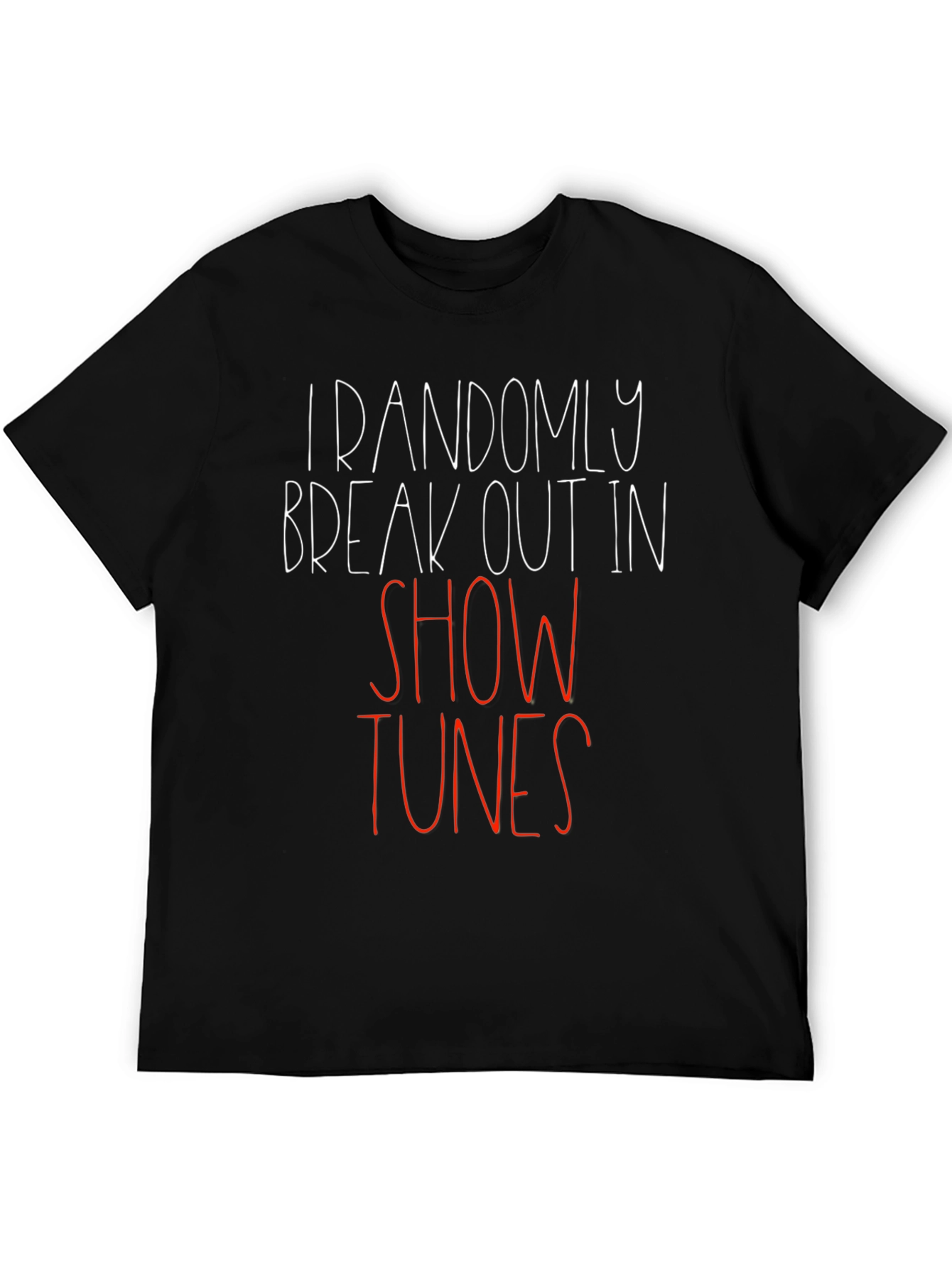 Black Funny "Show Tunes" Graphic Tee view 5