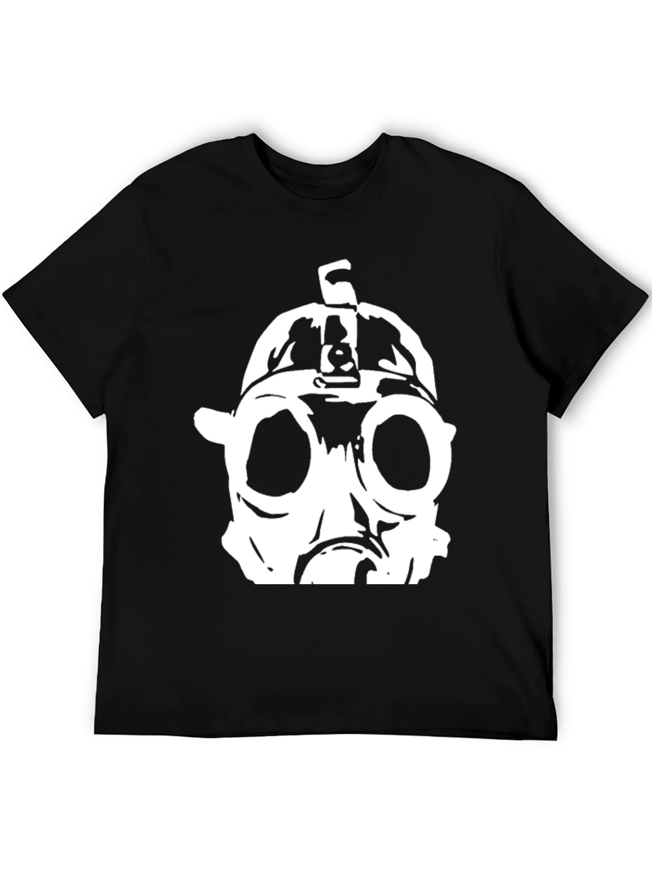 Black Gas Mask Graphic Tee - Bold Statement Shirt view 5