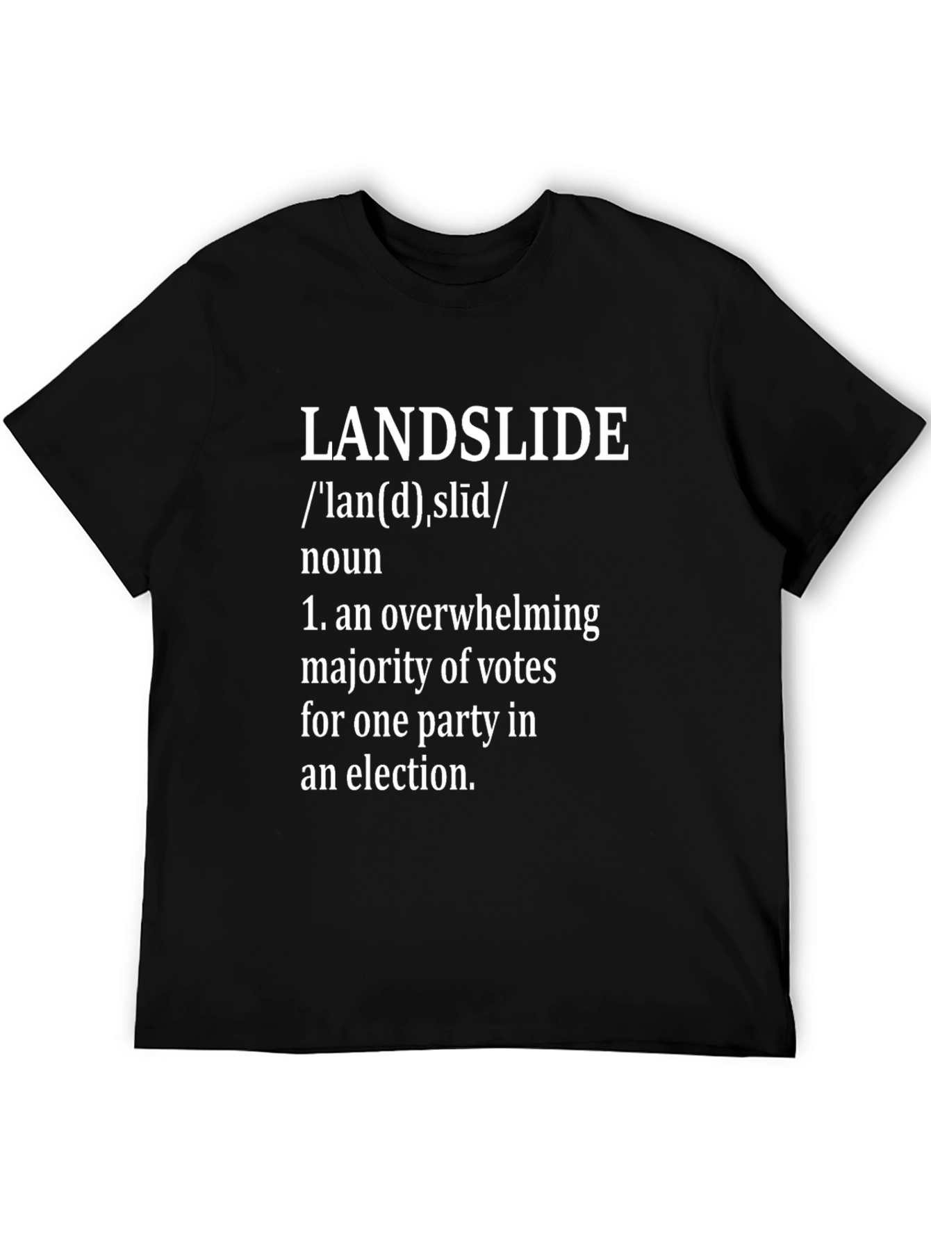Black Landslide Definition Graphic Tee - Political Statement Shirt view 5