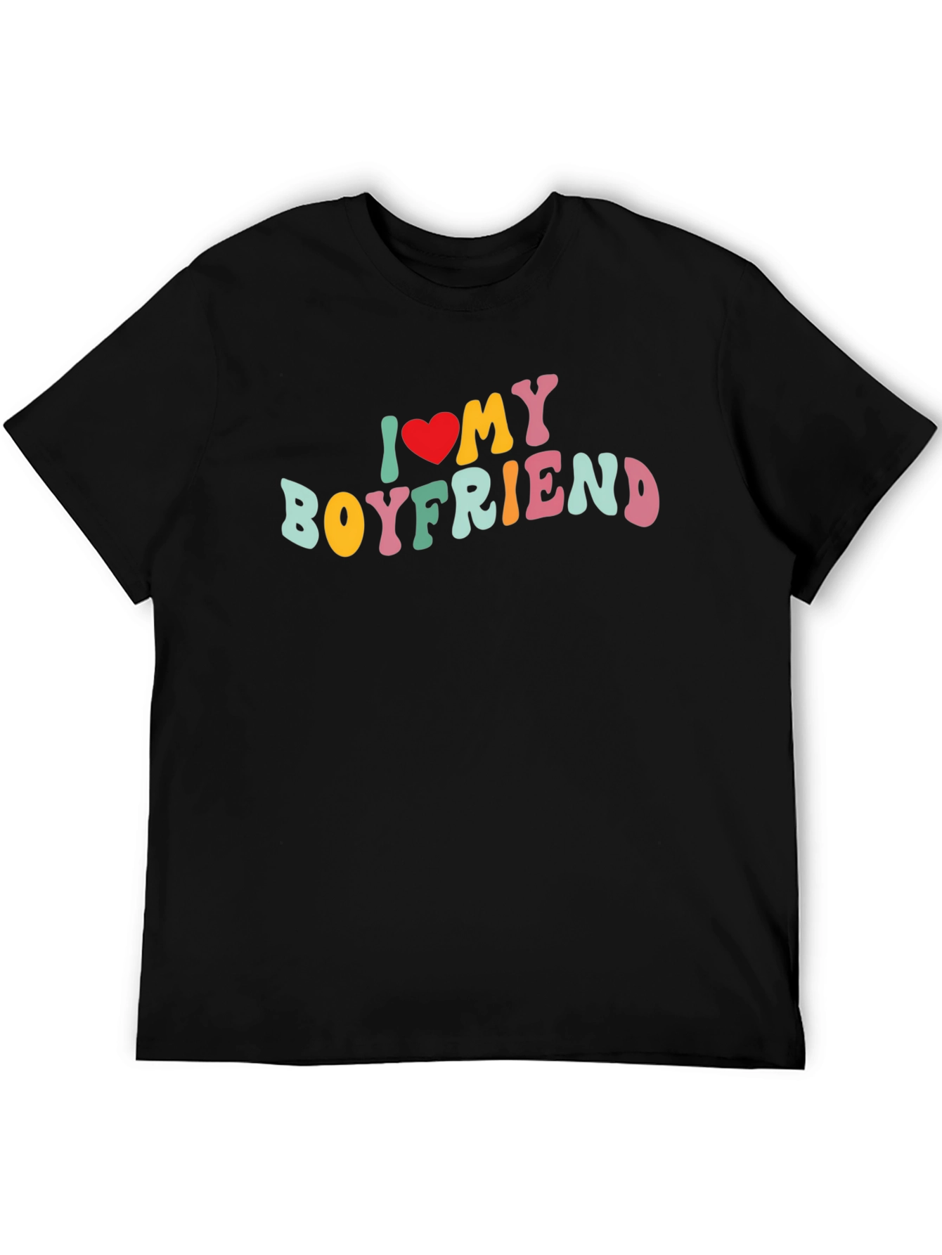 Black I Love My Boyfriend Graphic Tee - Fun, Casual Style view 5