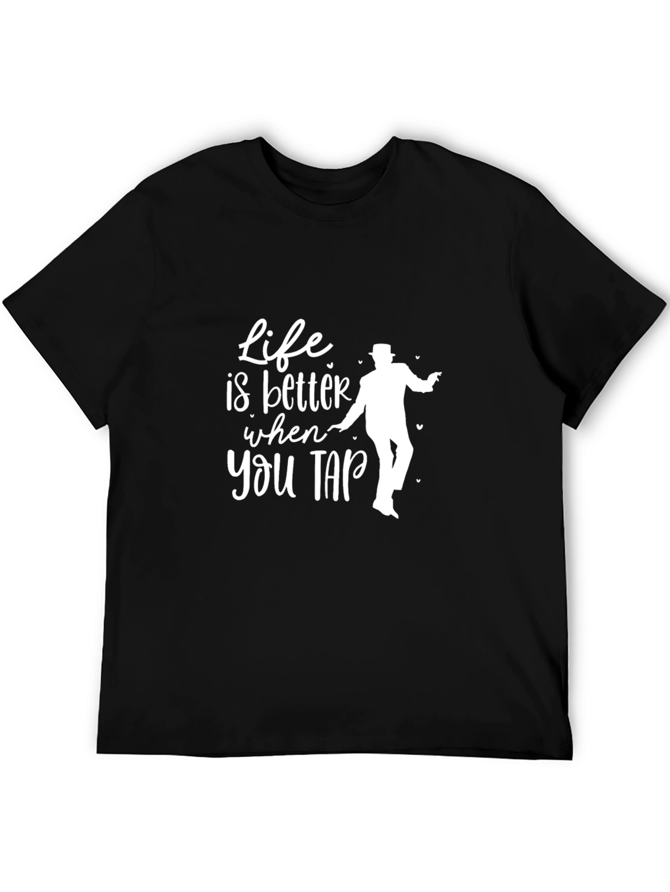 Black Life is Better When You Tap - Black T-Shirt view 5