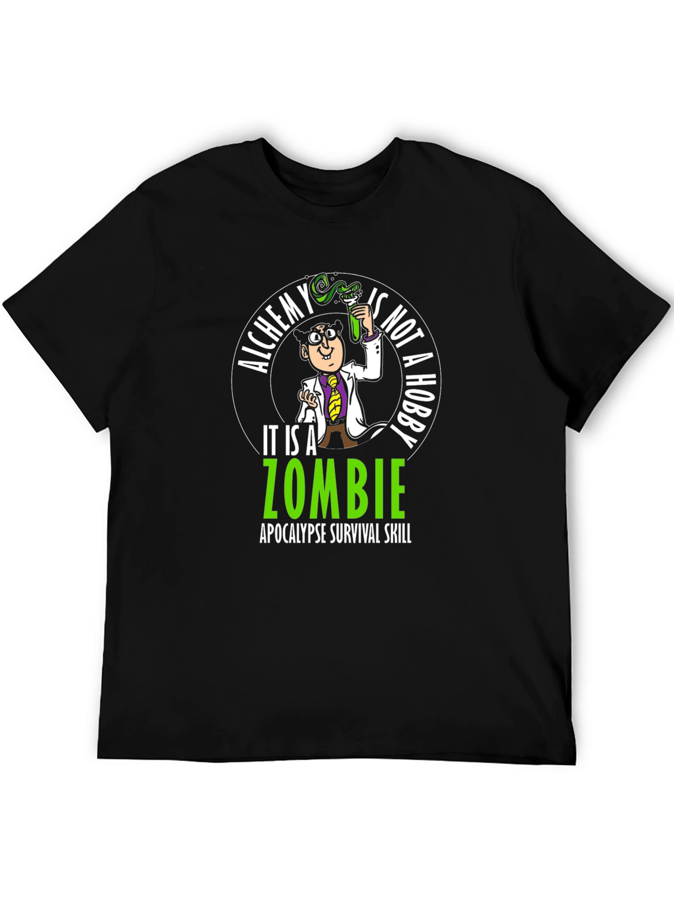 Black Alchemy Zombie Apocalypse Survival T-Shirt view 5