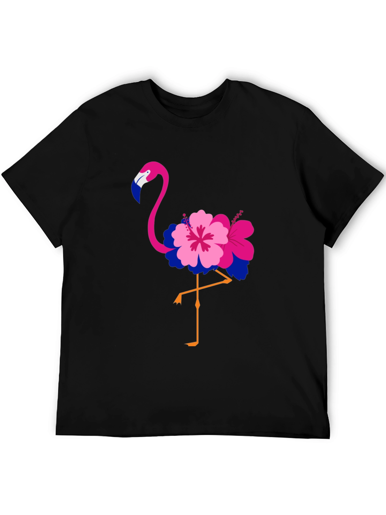 Black Bisexual Pride Flamingo T-Shirt view 5