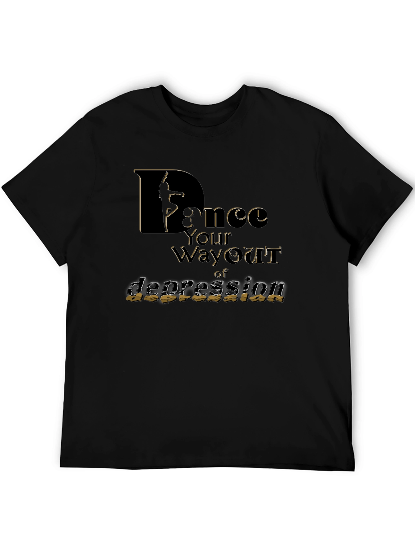 Black Dance Your Way Out of Depression T-Shirt view 5