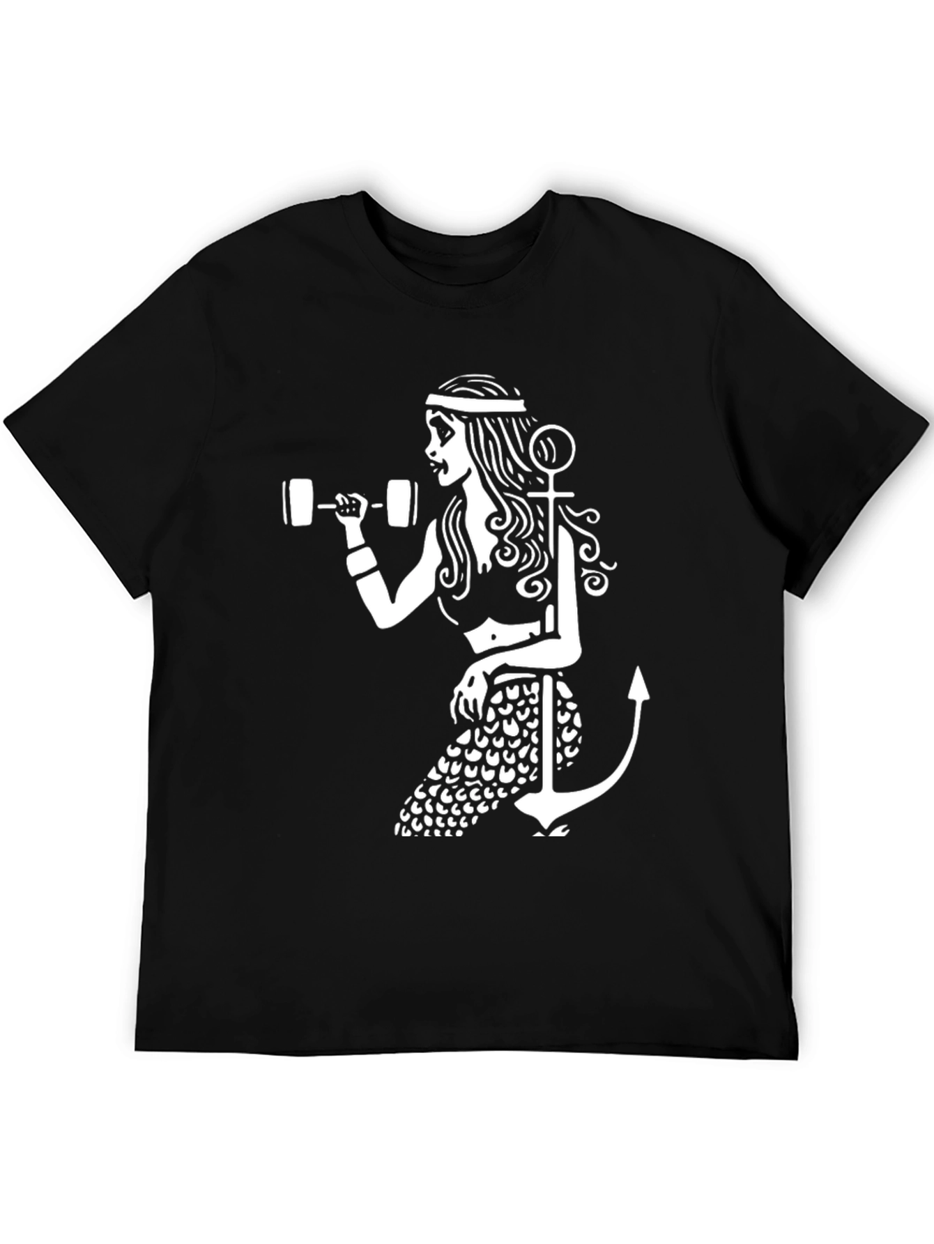 Mermaid Lifting Weights Graphic T-Shirt - 5