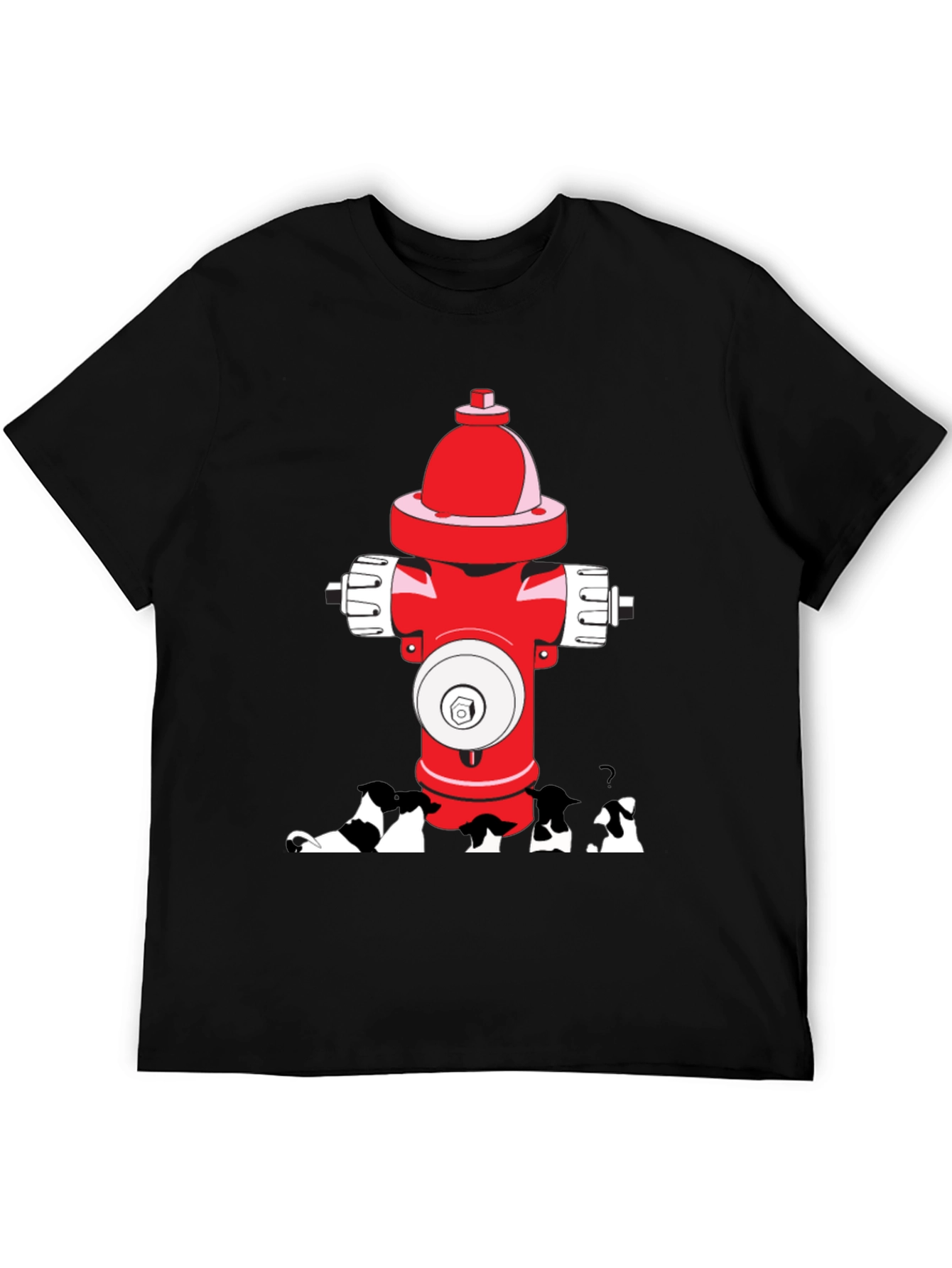 Black Dog Peeing on Fire Hydrant Graphic Tee view 5