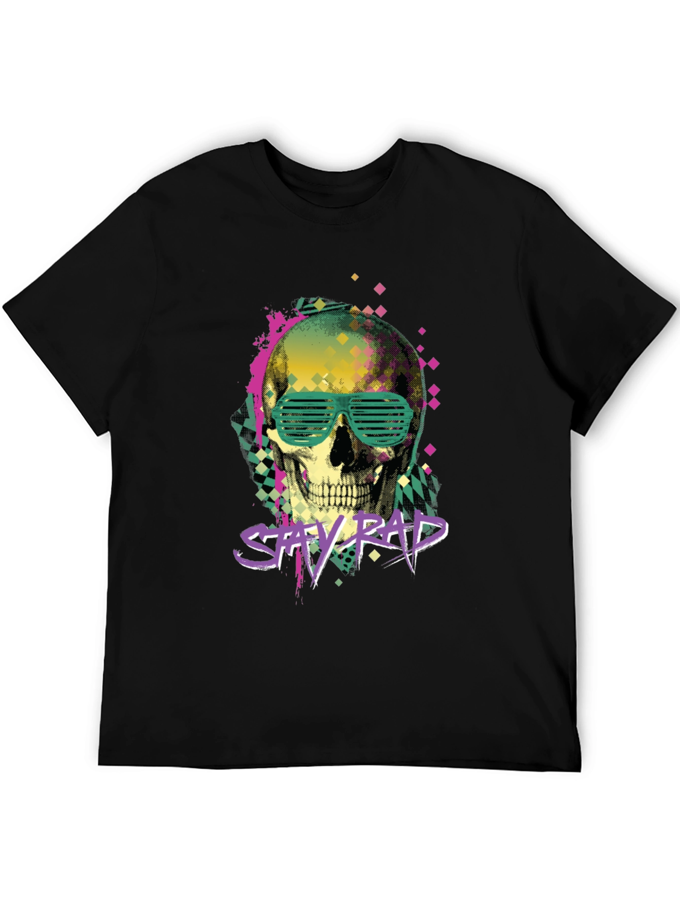 Black Stay Rad Graphic Tee - Skull & Shutter Shades view 5