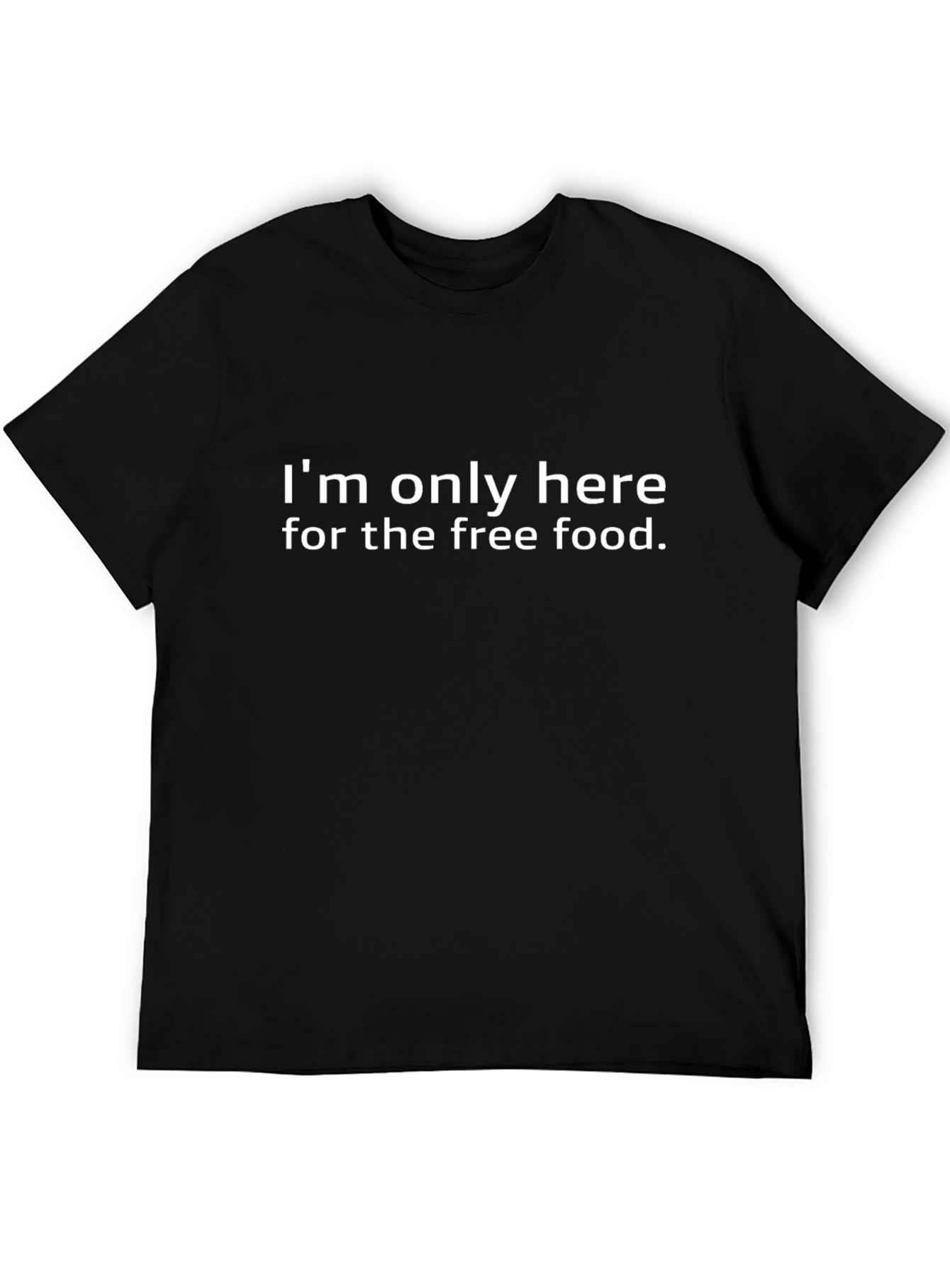 Black Free Food T-Shirt - Funny Slogan Tee view 5