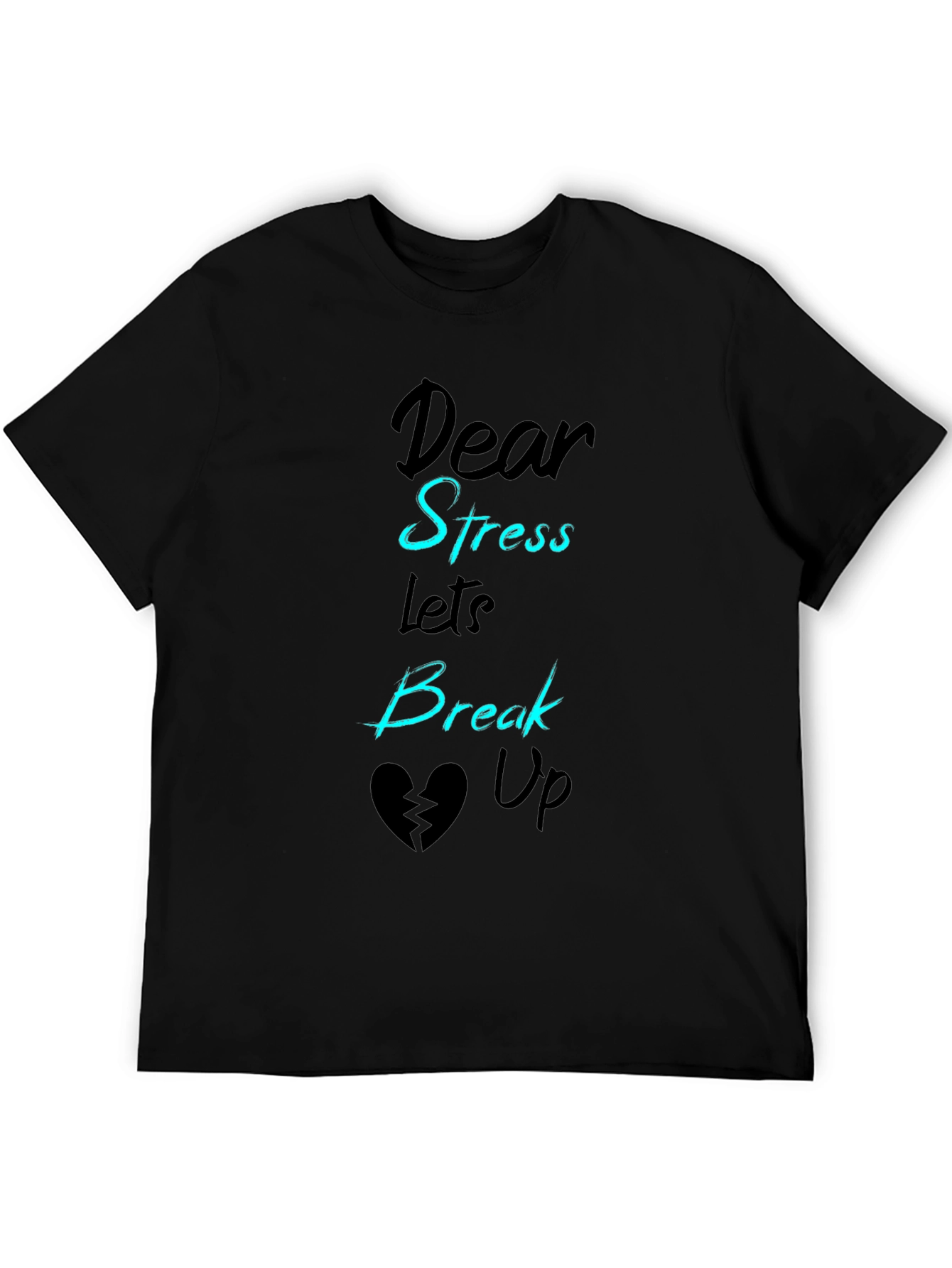 Black Dear Stress Break Up T-Shirt view 5