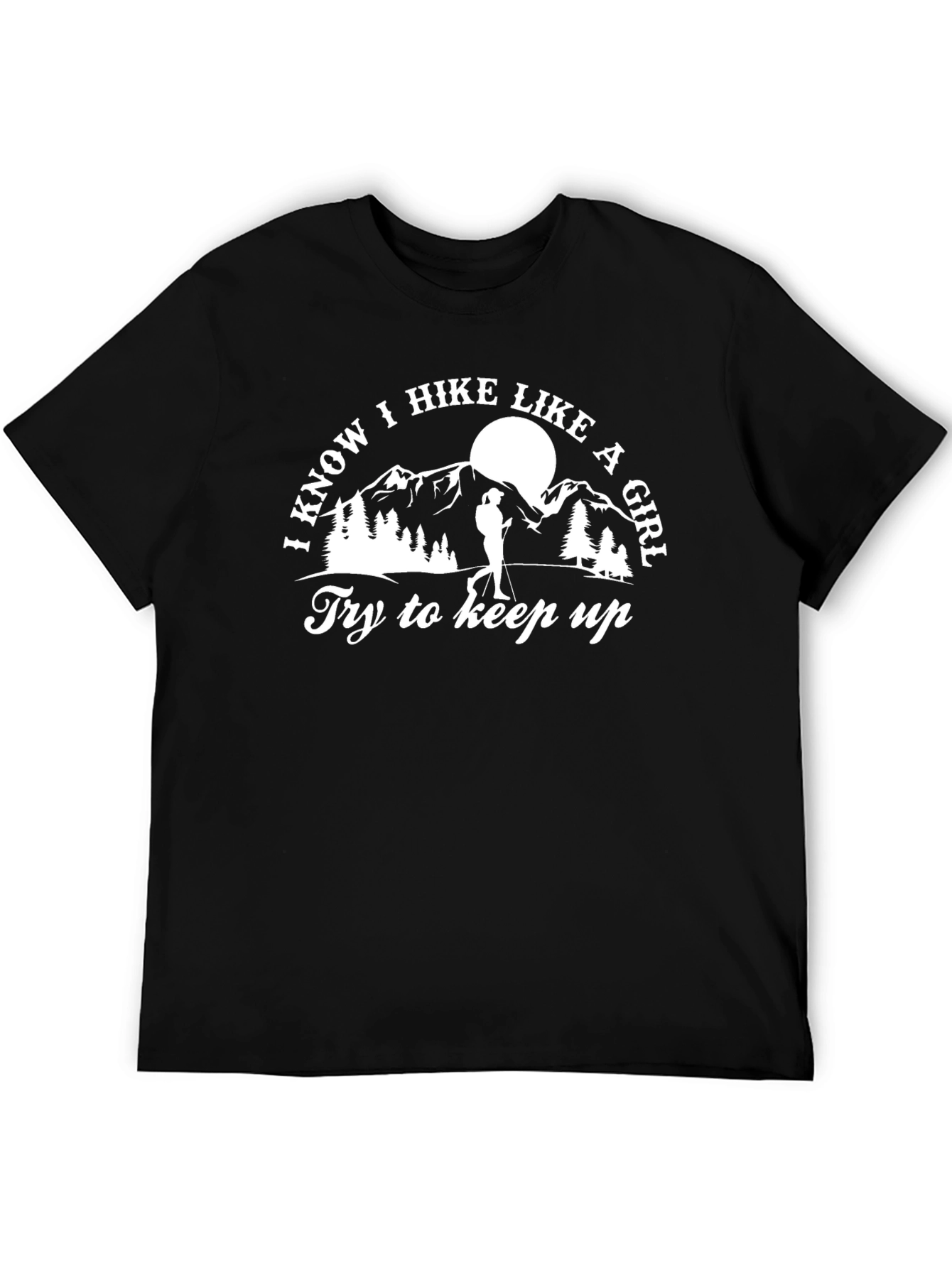 Black Hike Like a Girl T-Shirt view 5