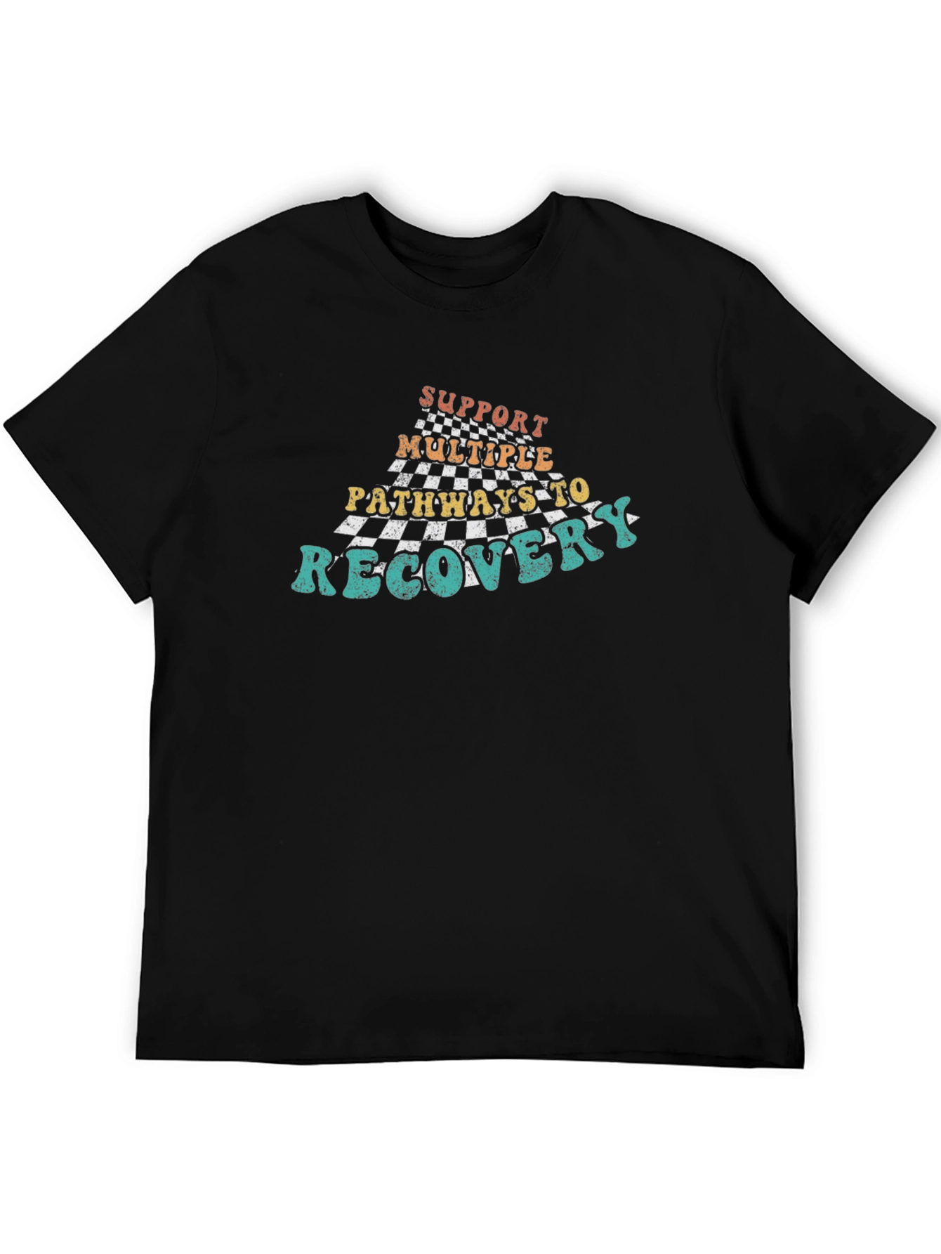 Black Support Multiple Pathways to Recovery Tee view 5