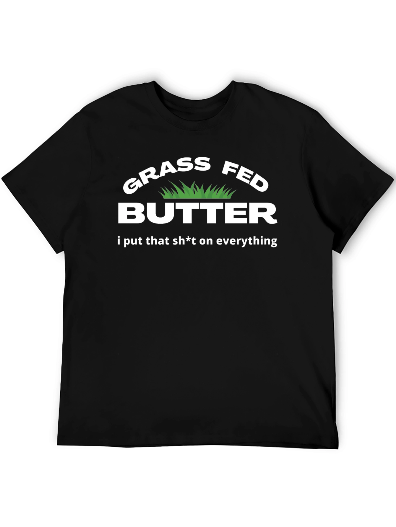 Black Grass Fed Butter T-Shirt - Funny Foodie Tee view 5