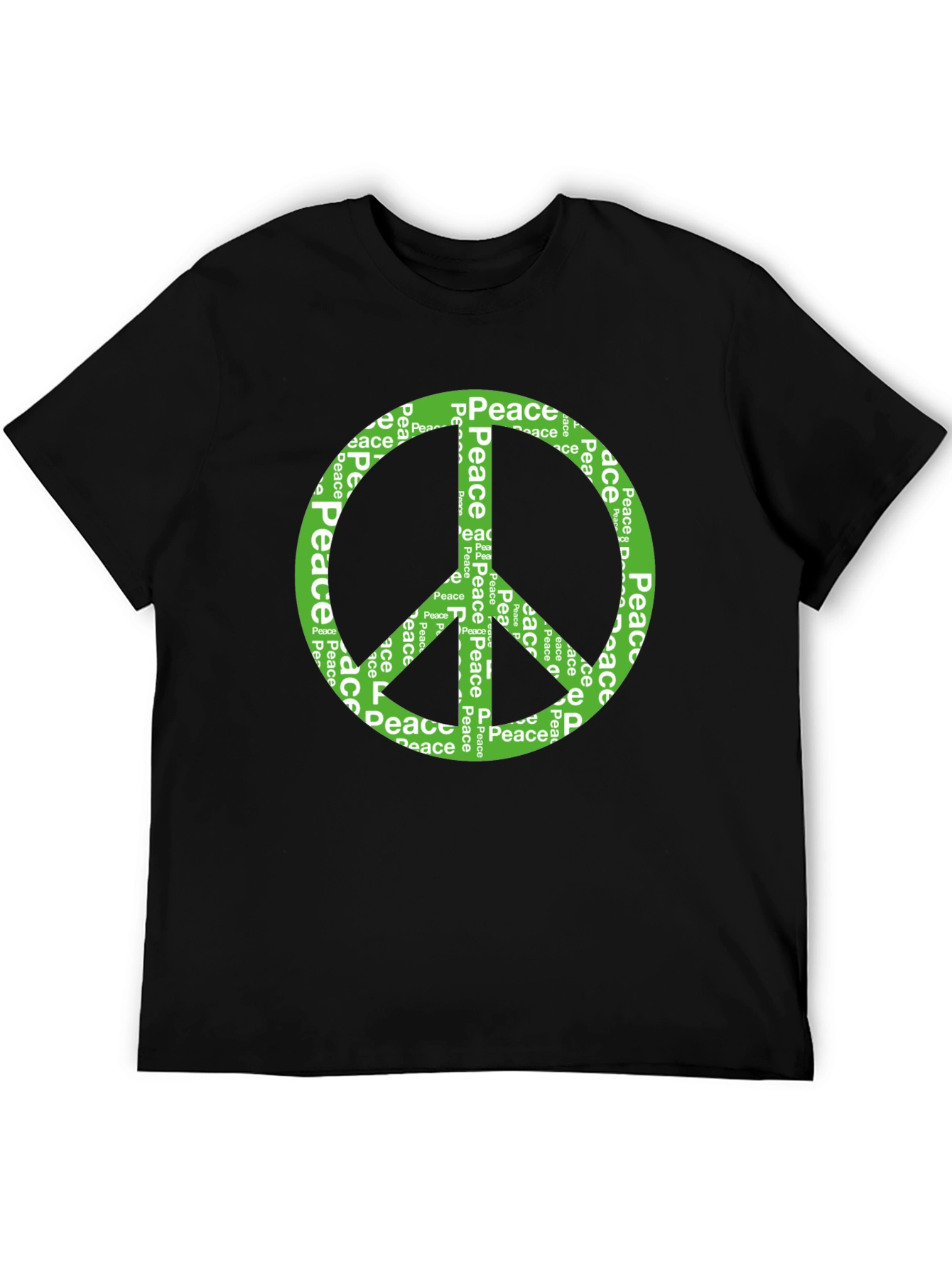 Black Peace Sign Graphic Tee - Black view 5