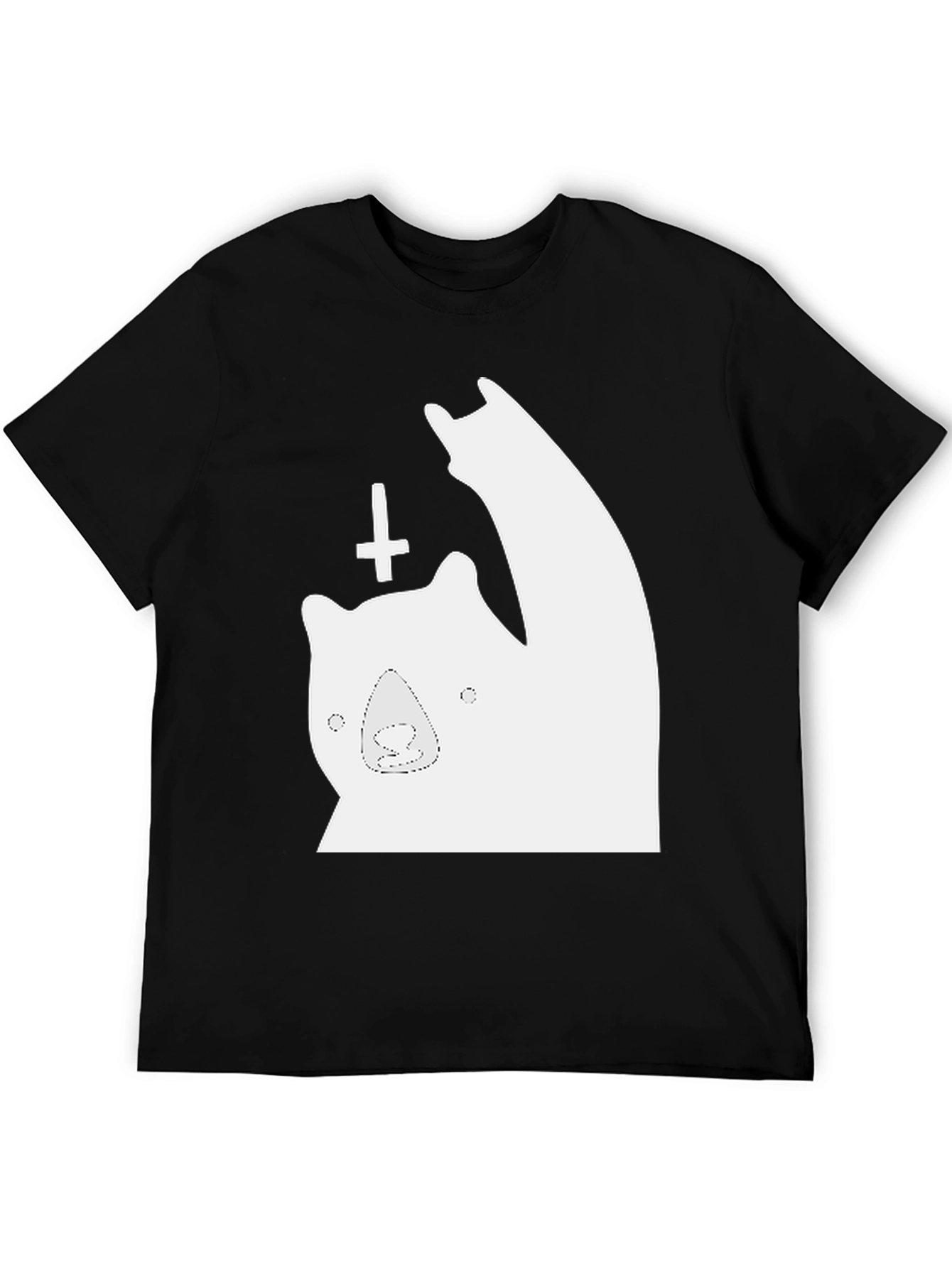 Black Funny Bear T-Shirt - Metal Sign view 5