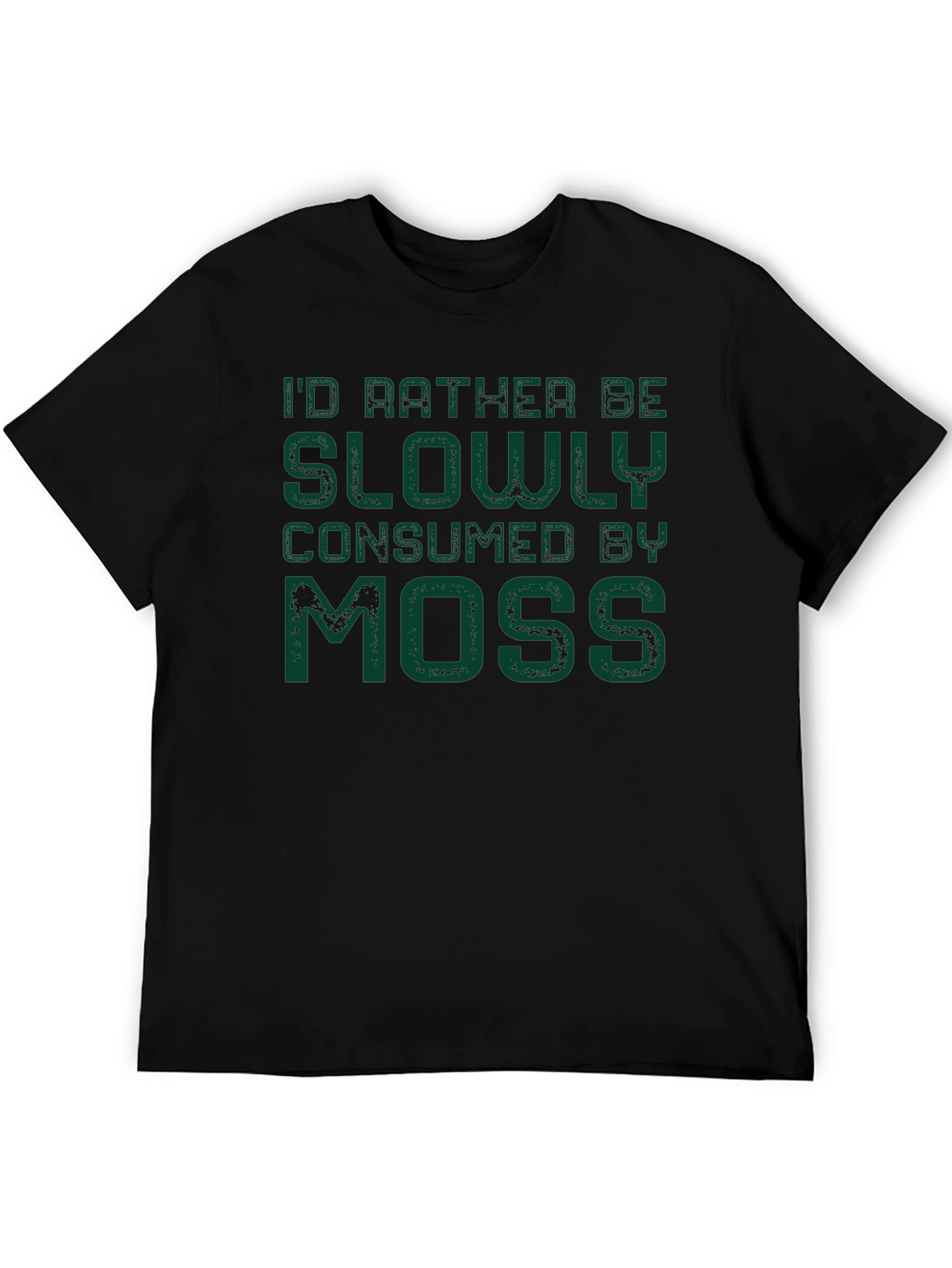 Black Moss Consumed T-Shirt - Humorous Graphic Tee view 5