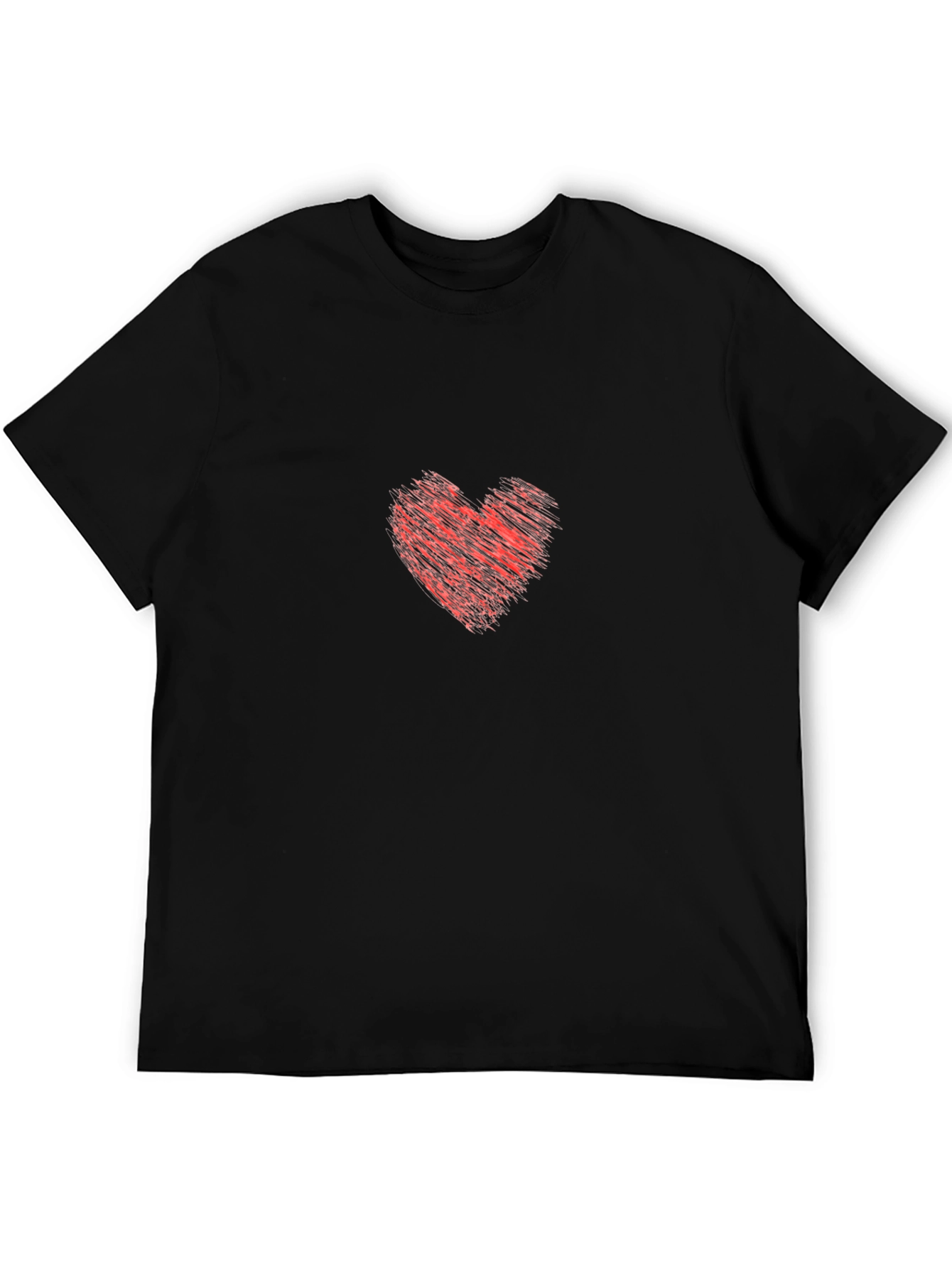 Black Heart Graphic Tee - Soft Cotton Blend Casual Wear view 5
