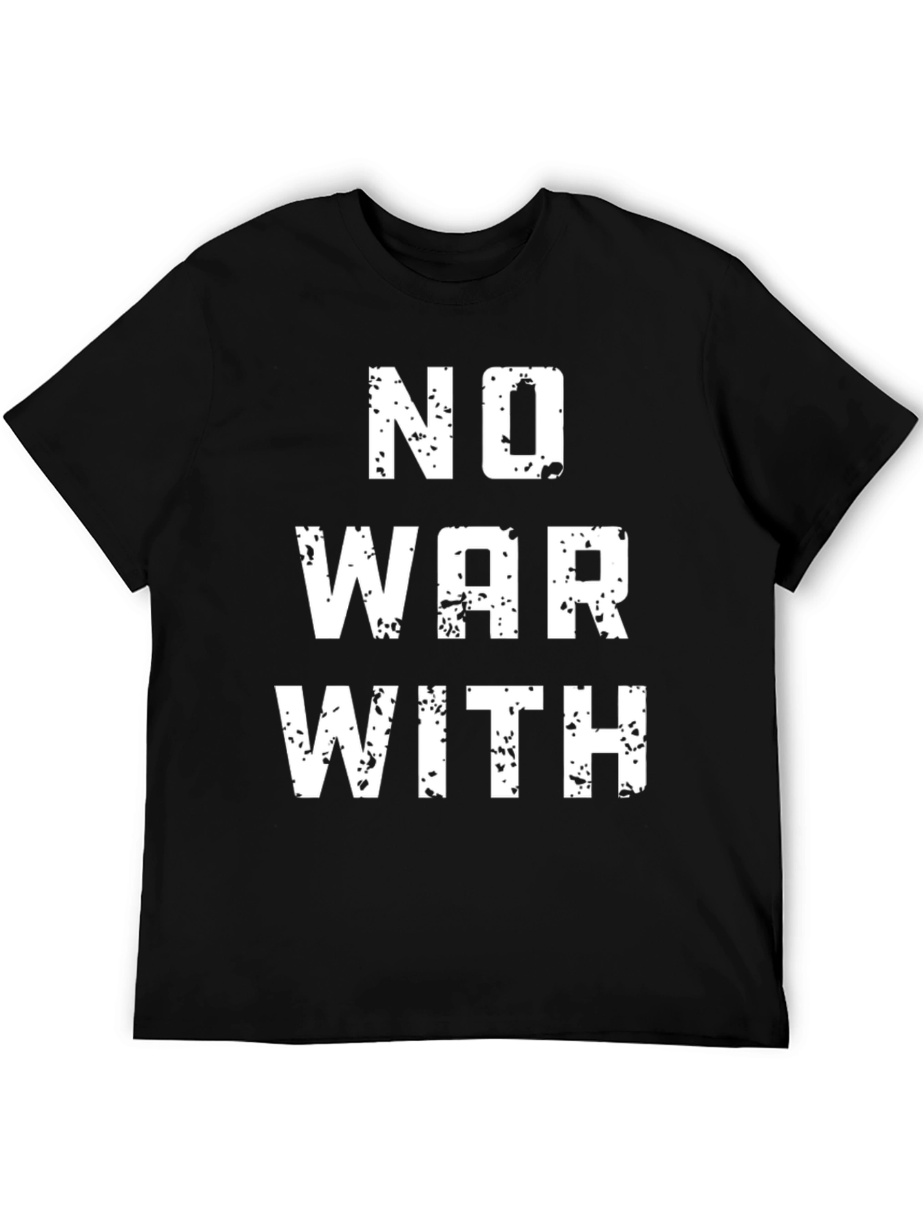 Black No War With T-Shirt - Black Graphic Tee view 5