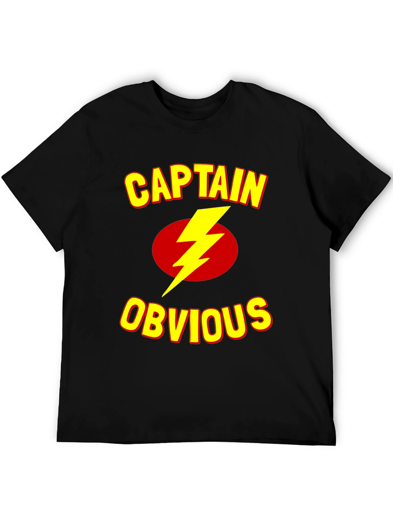 Black Captain Obvious T-Shirt - Funny Humor Tee view 5