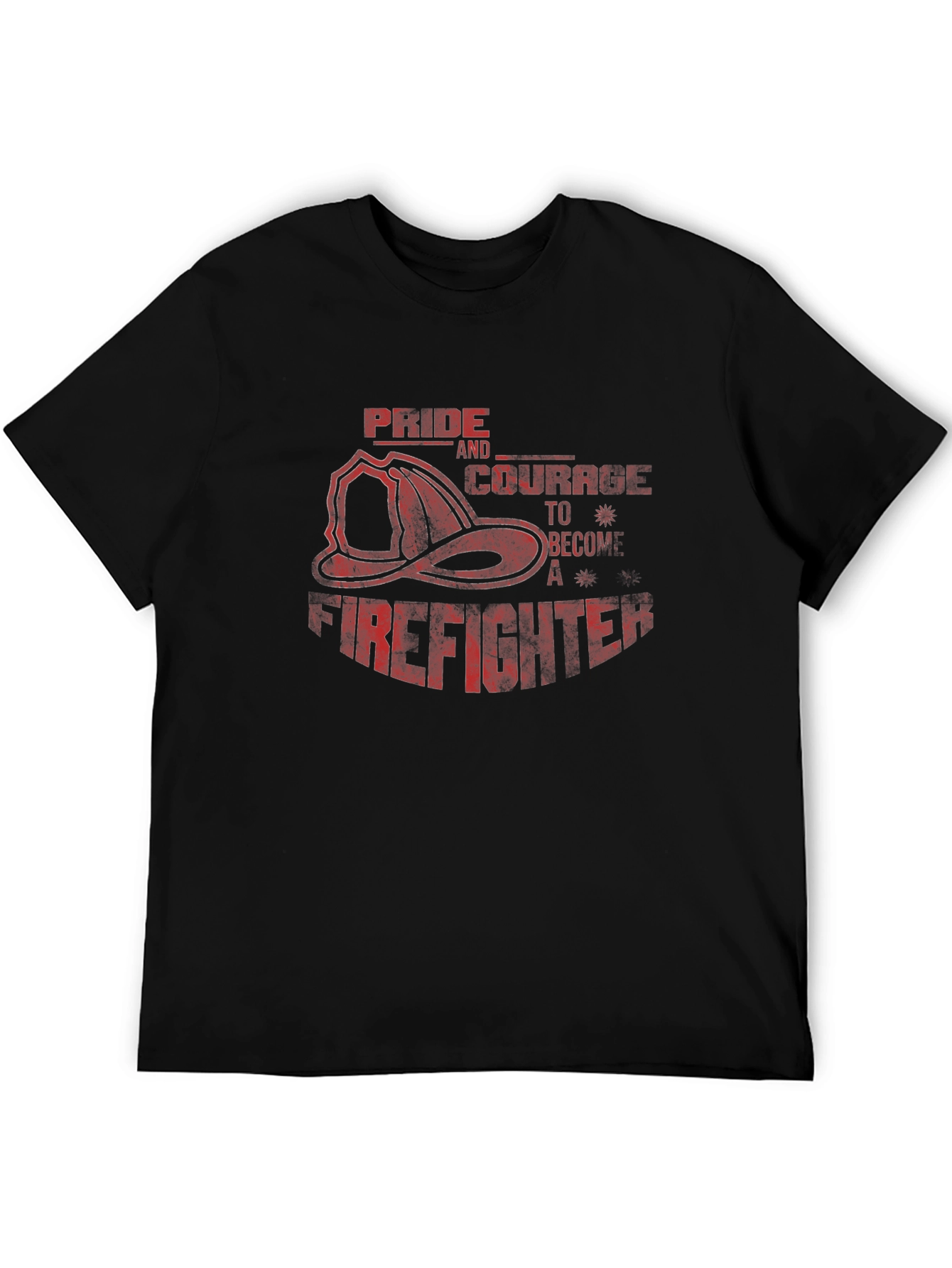 Black Firefighter Pride Black T-Shirt view 5