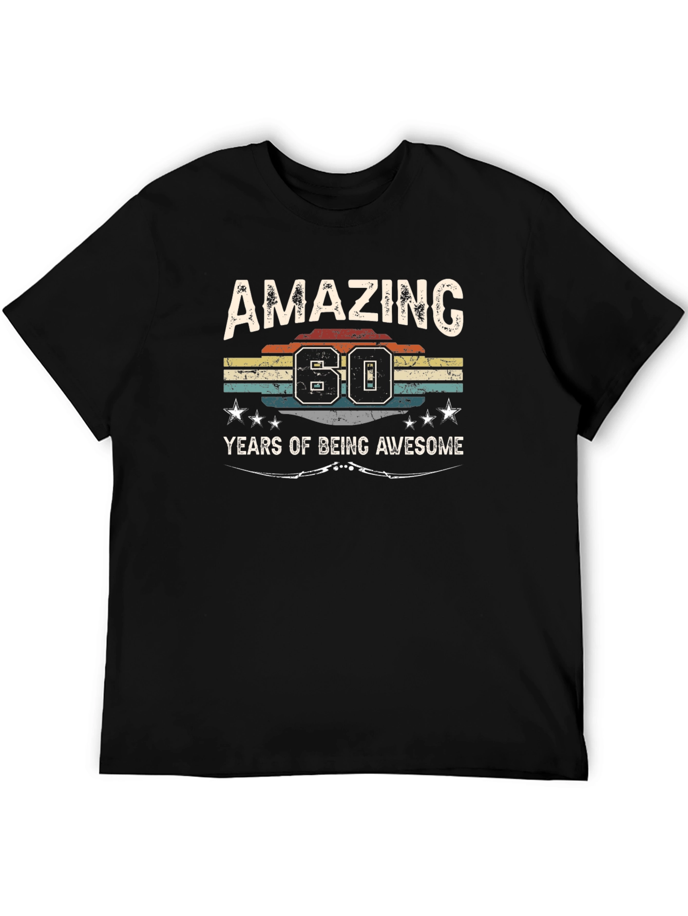 Black Amazing 60 Years T-Shirt view 5