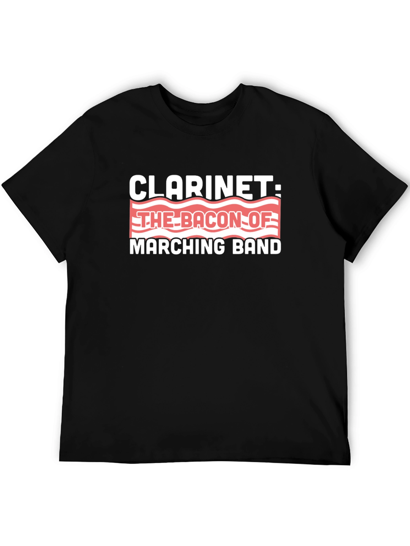 Black Clarinets: The Bacon of Marching Band T-Shirt view 5