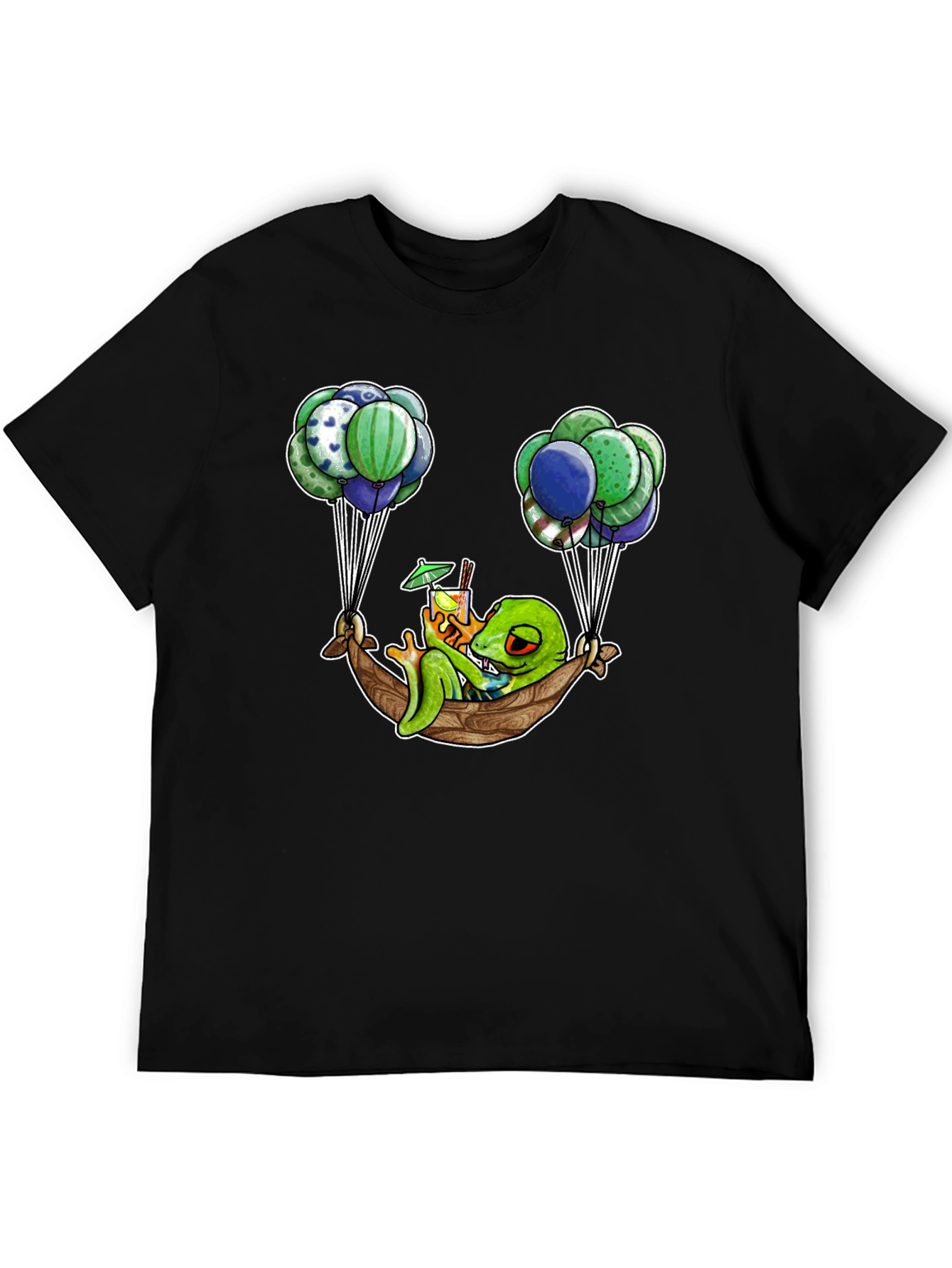 Black Chill Gecko Hammock T-Shirt view 5