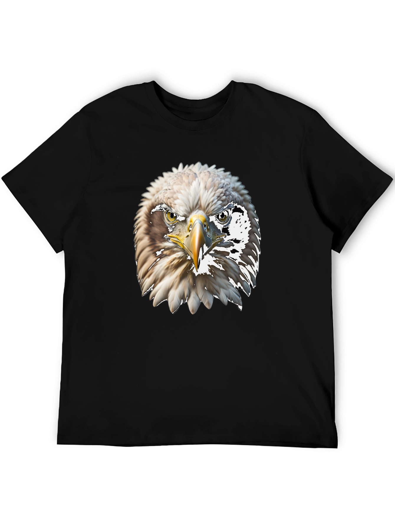 Black Eagle Graphic Tee - Bold Bird of Prey Design view 5