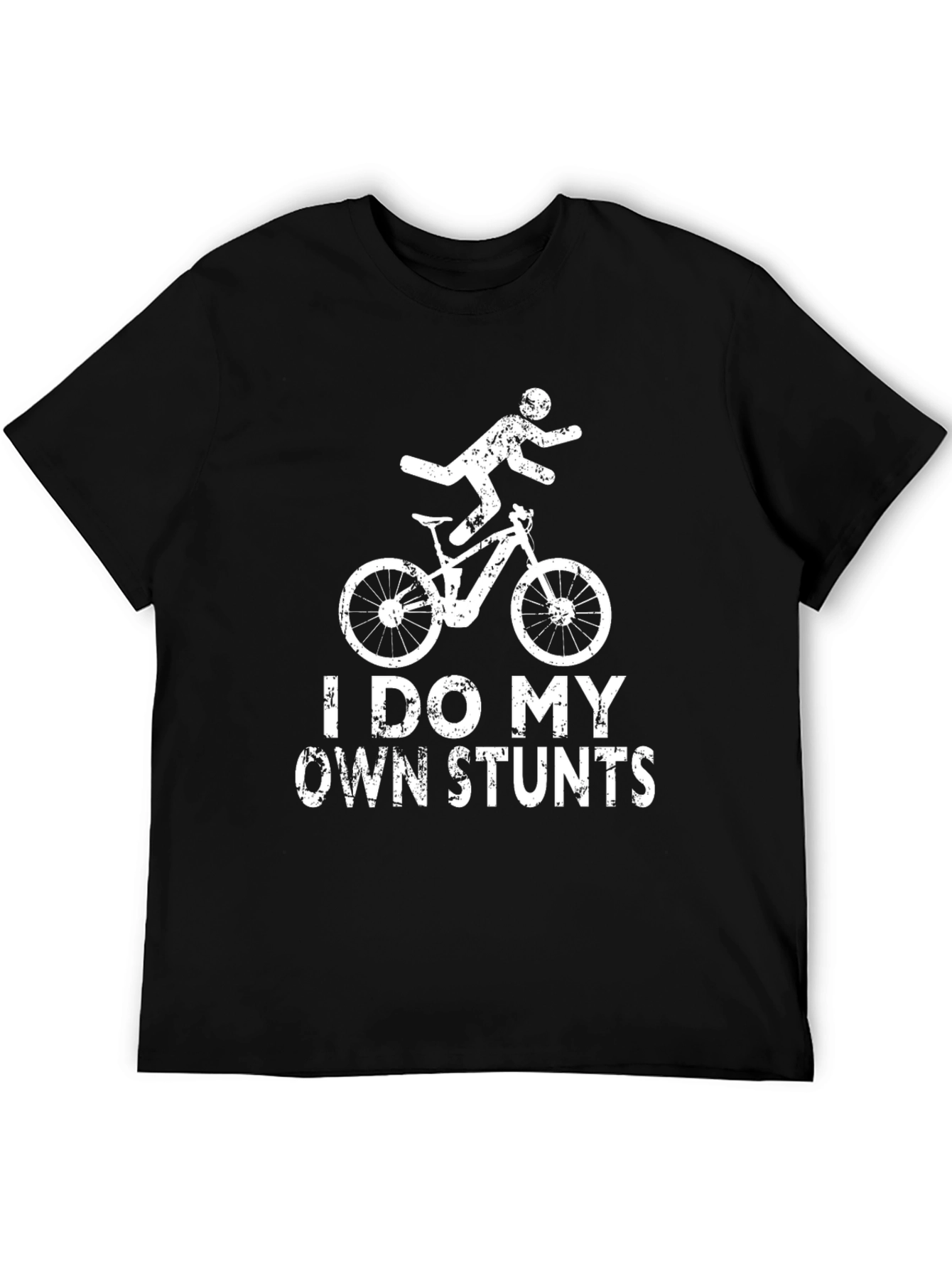 Black I Do My Own Stunts Funny Graphic Tee view 5