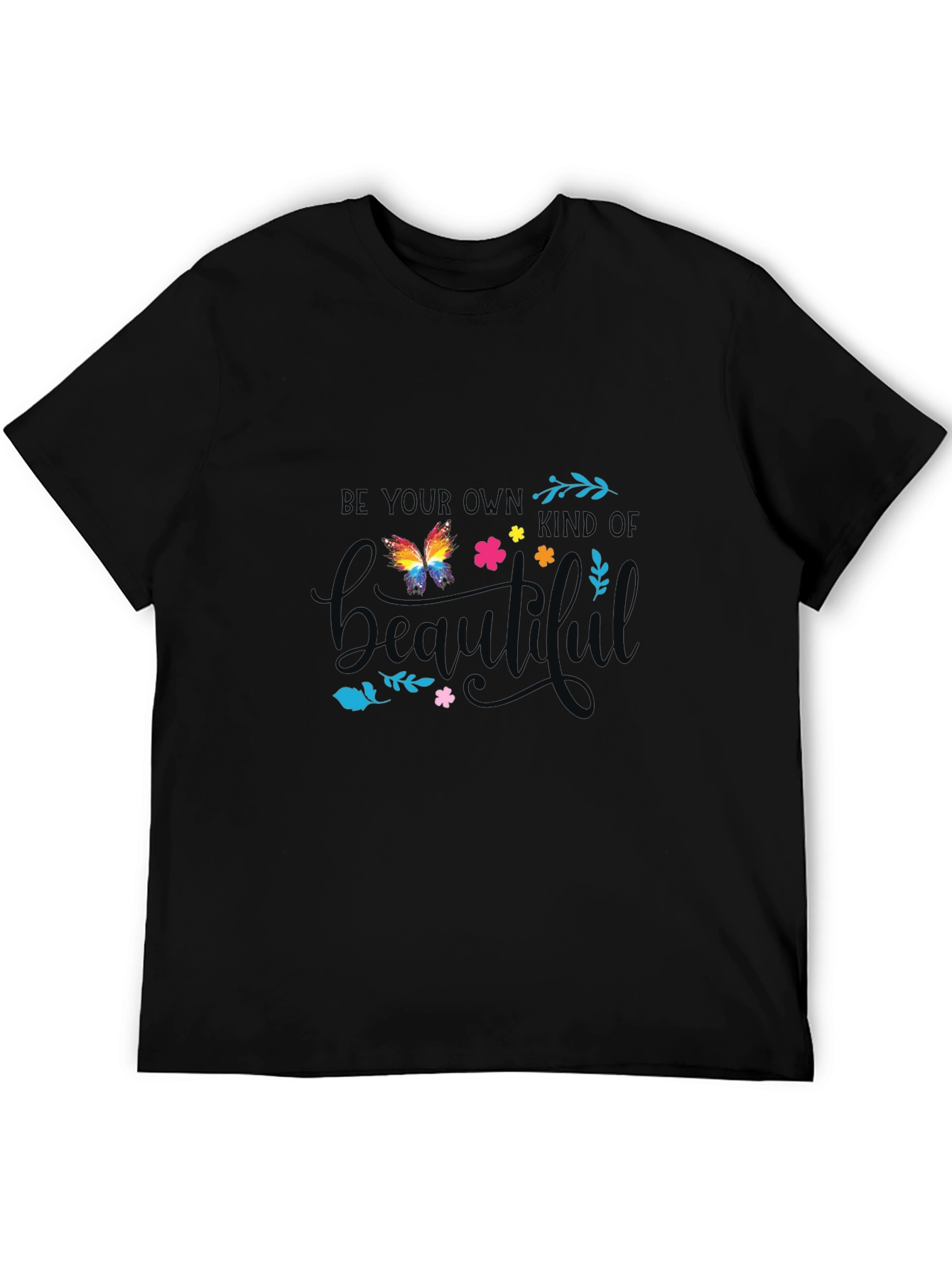 Black Be Your Own Kind of Beautiful Graphic Tee view 5