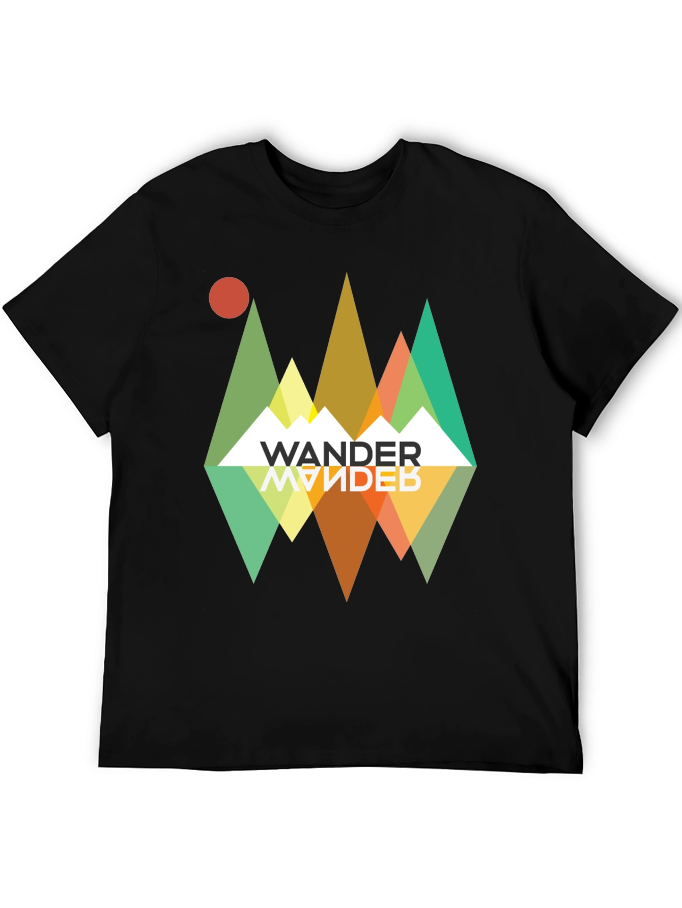 Black Wander Graphic Tee - Retro Mountain Adventure view 5
