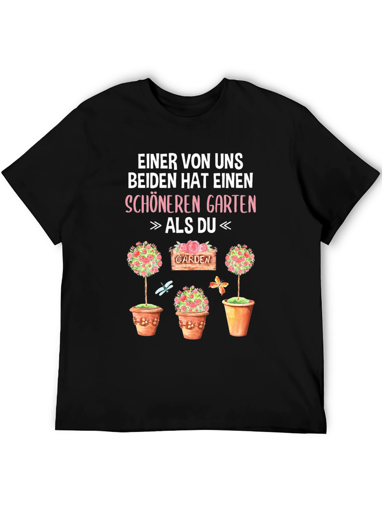 Black Funny Gardener T-Shirt - Better Garden Than You! view 5