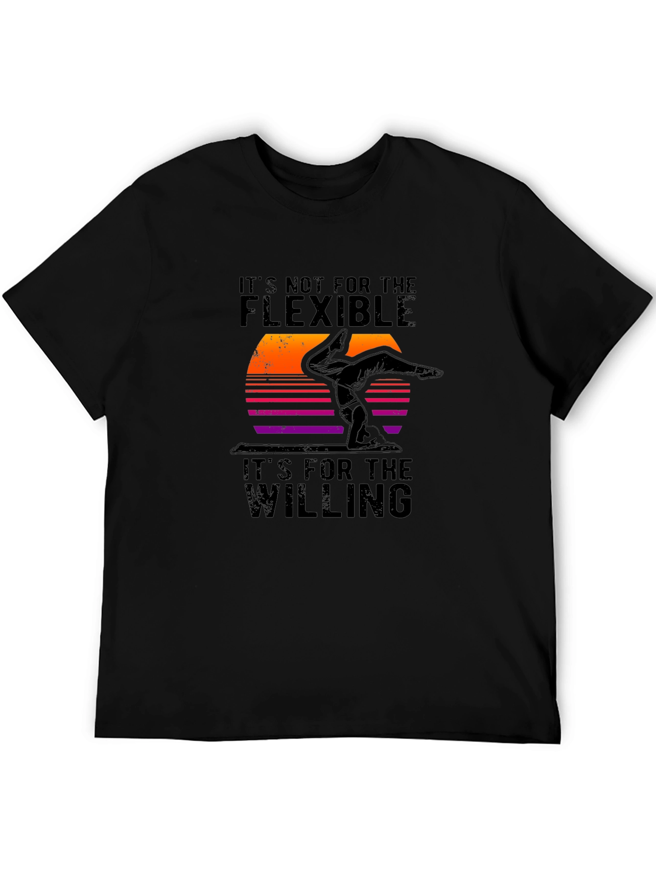 Black Flexible to Willing Retro Graphic Tee view 5