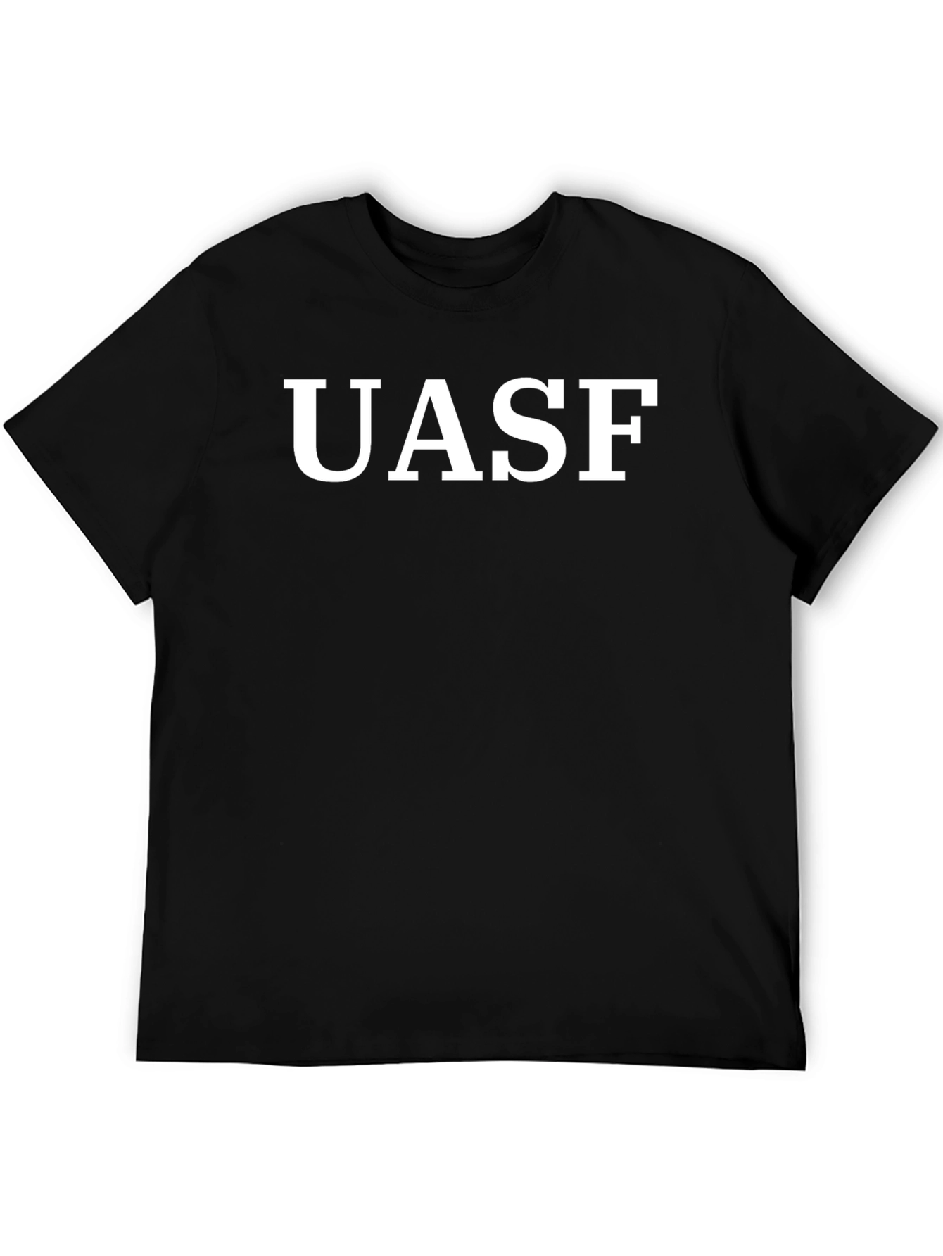 Black UASF Graphic Tee - Black Cotton T-Shirt view 5
