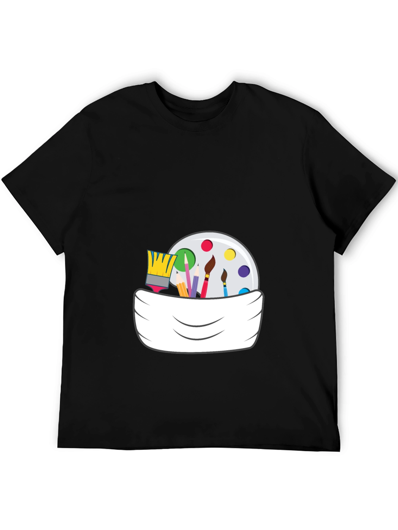 Painter's Palette Graphic Tee - Artsy Black T-Shirt - 5