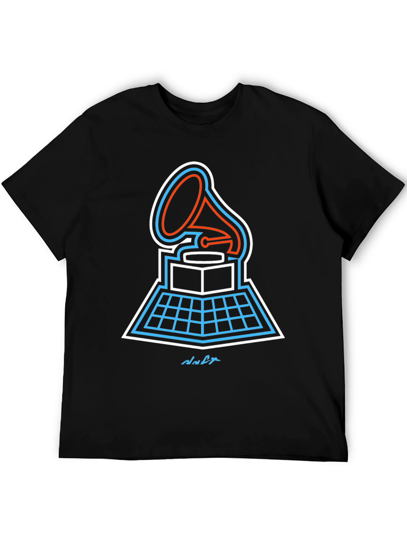 Black Retro Gramophone T-Shirt - Cool Music Lover Tee view 5