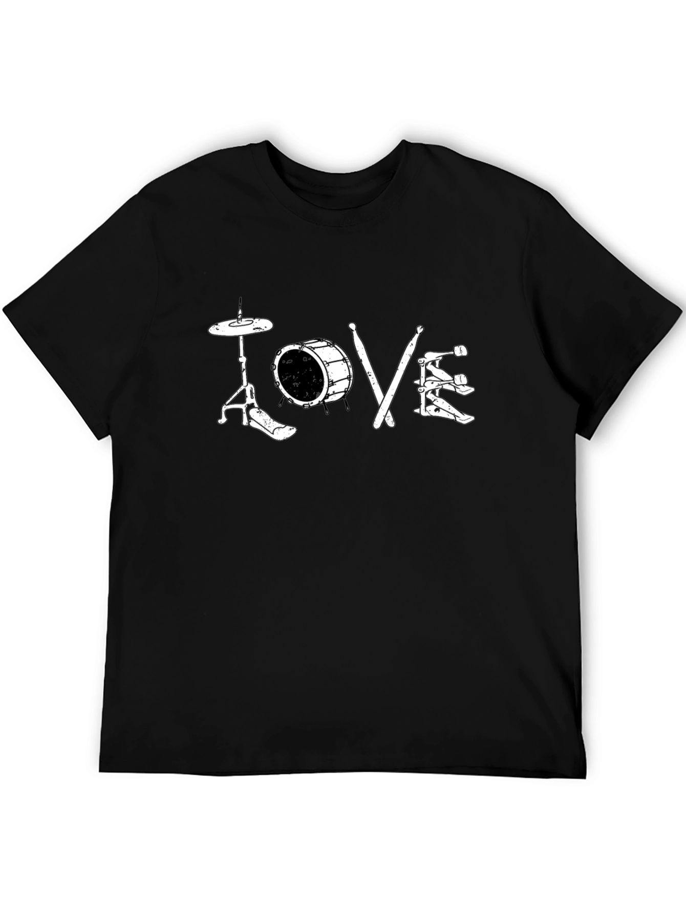 Black Drummer LOVE Graphic T-Shirt view 5
