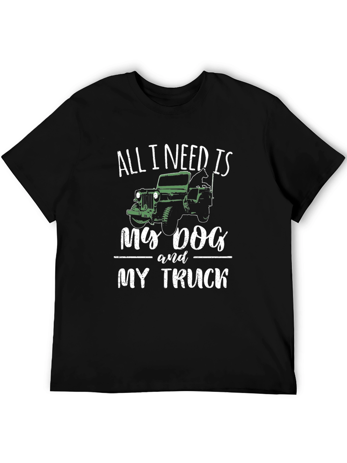 Black All I Need is My Dog & Truck T-Shirt view 5