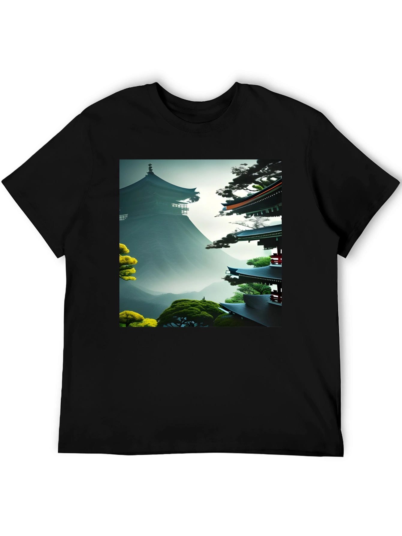 Black Zen Garden Graphic Tee - Unisex Soft Cotton view 5