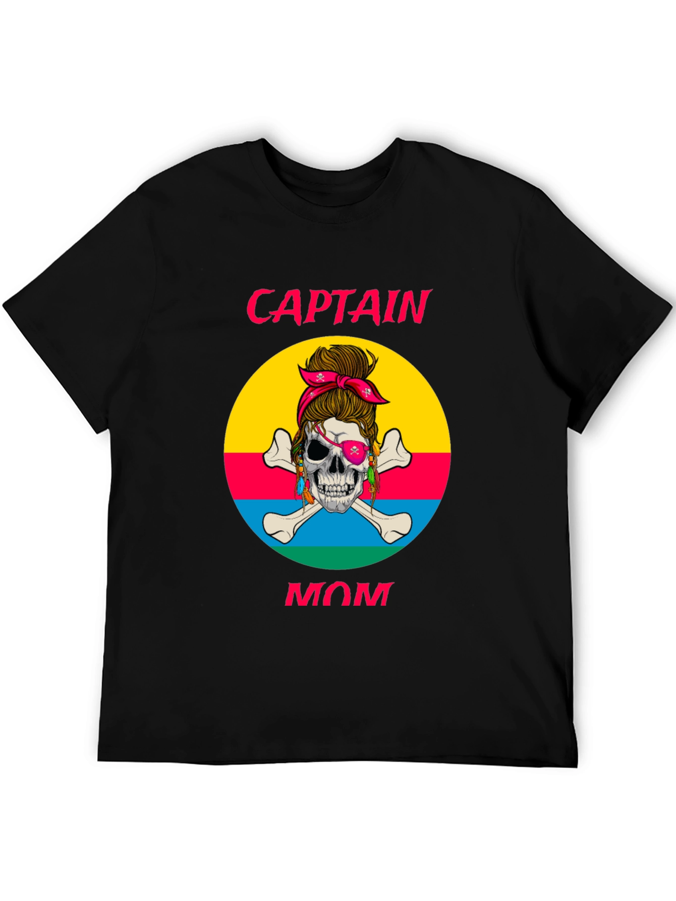 Captain Mom T-Shirt - Skull Pirate Design - 5