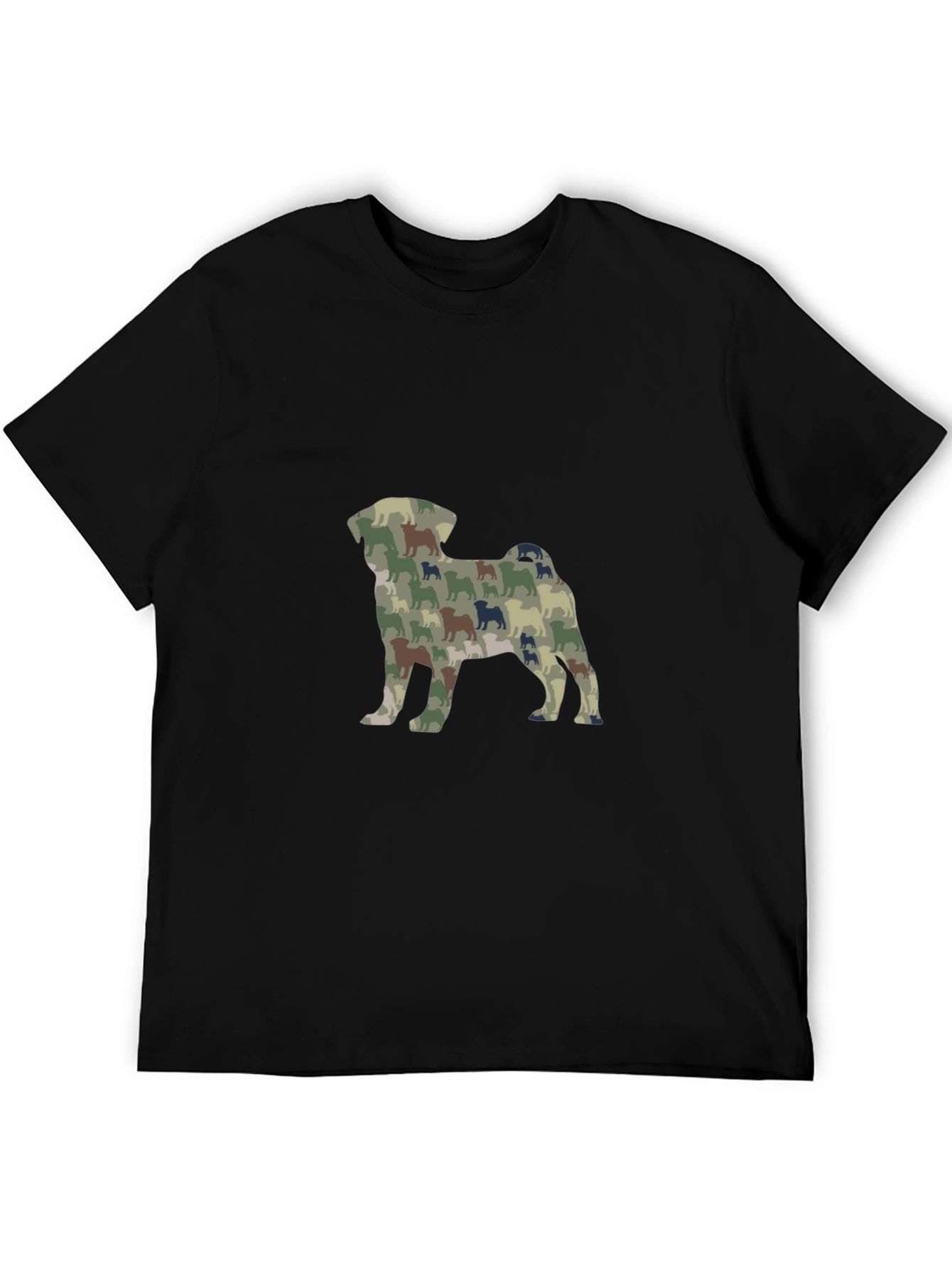 Black Dog Camo Print Black T-Shirt view 5