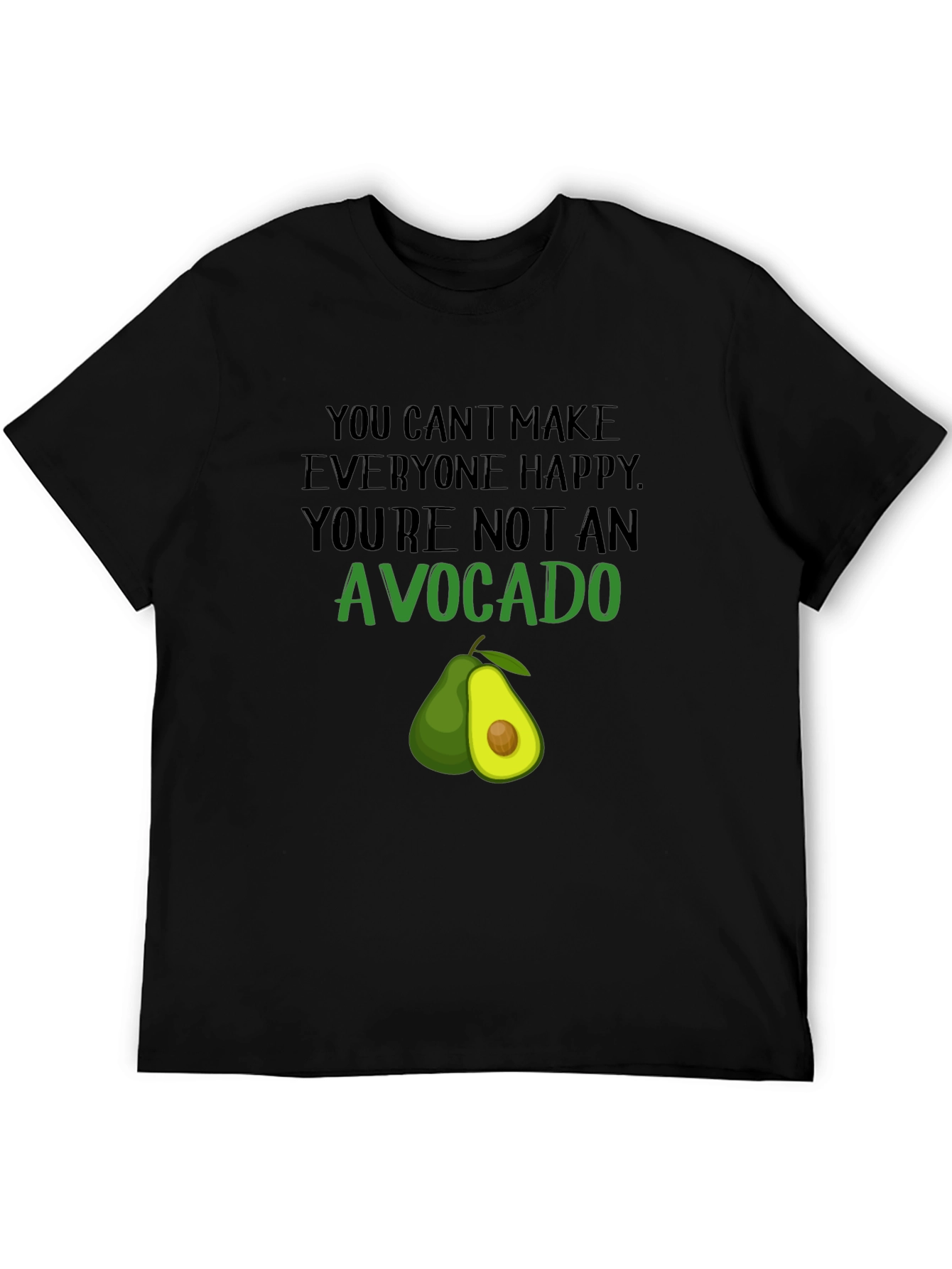 Black Avocado Graphic Tee - Funny Sarcastic T-Shirt view 5