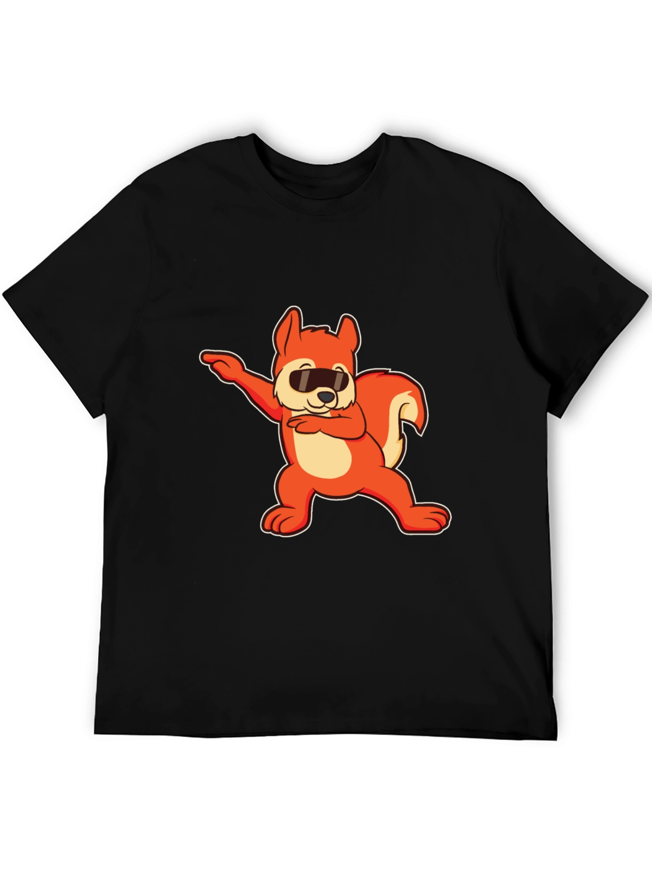 Black Dabbing Squirrel Graphic Tee - Cool & Fun view 5