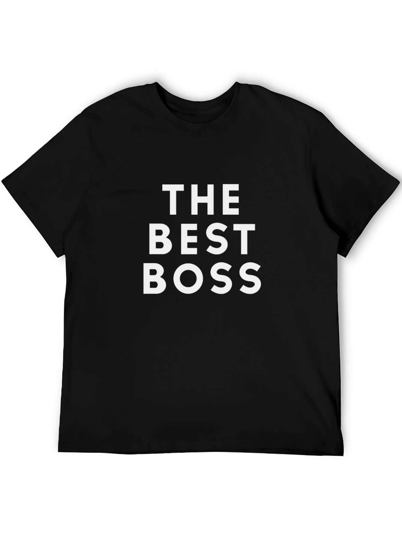 Black The Best Boss T-Shirt - Black Crew Neck view 5